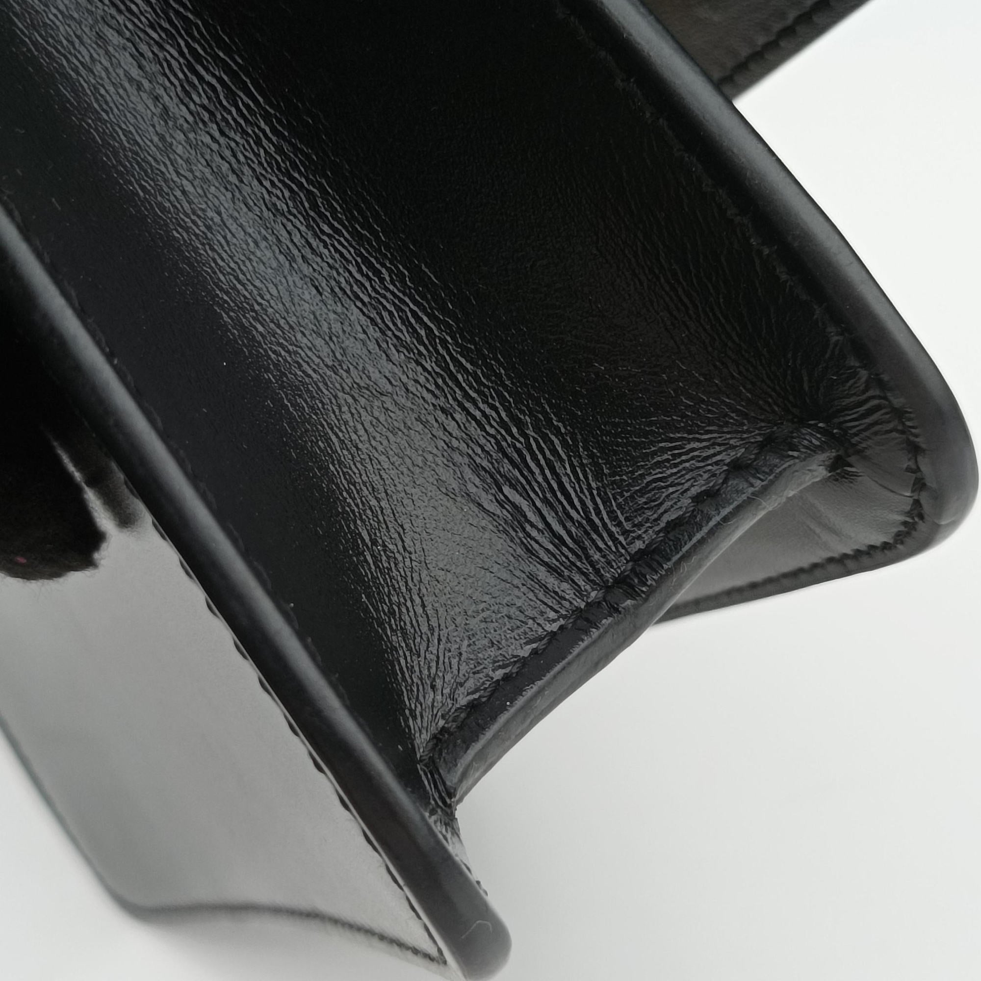 Pre-owned Burberry TB logo Black Leather  bum bag/waist bag | stylenewstar