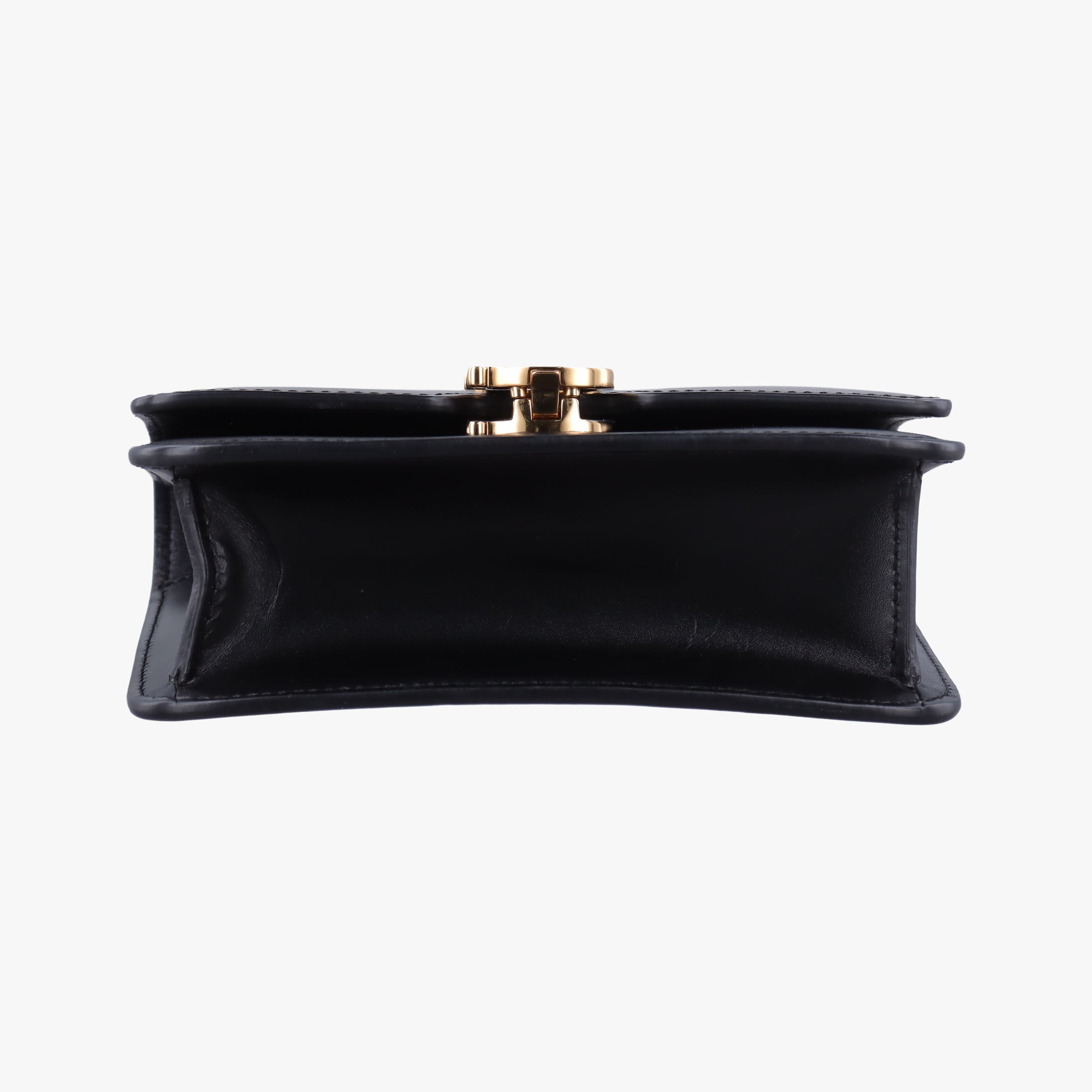Pre-owned Burberry TB logo Black Leather  bum bag/waist bag | stylenewstar