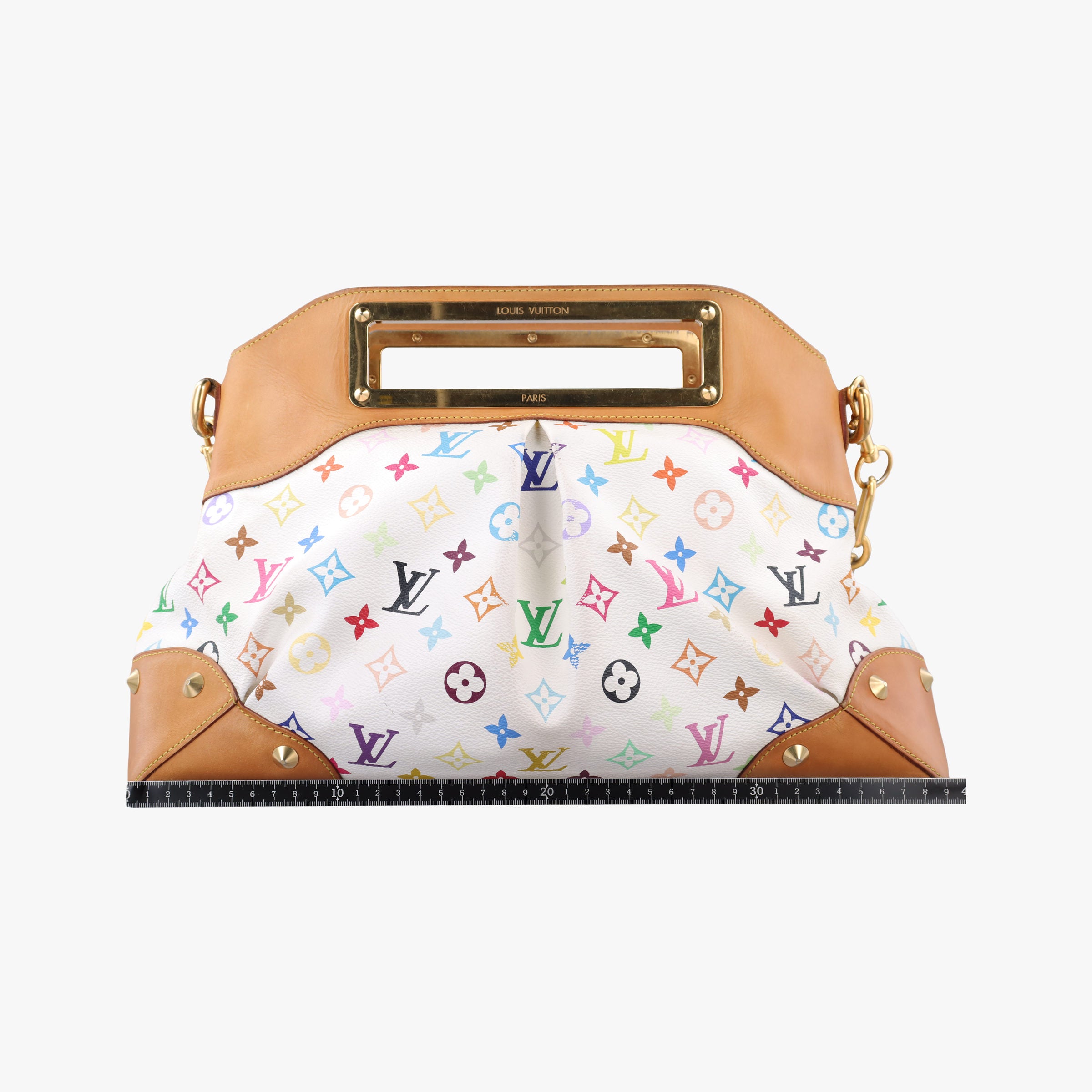 Pre-owned Louis Vuitton JUDY GM white Monogram Multicolor M40253 shoulderbag | stylenewstar