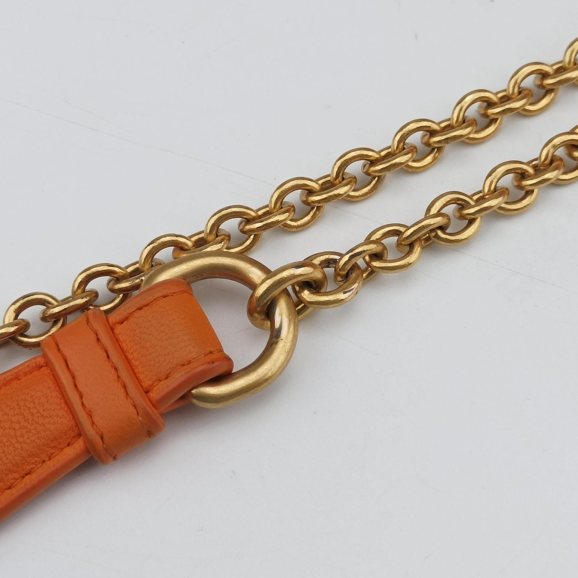 Pre-owned Bottega Veneta Intrecciato Olimpia Orange lambskin  shoulderbag | stylenewstar