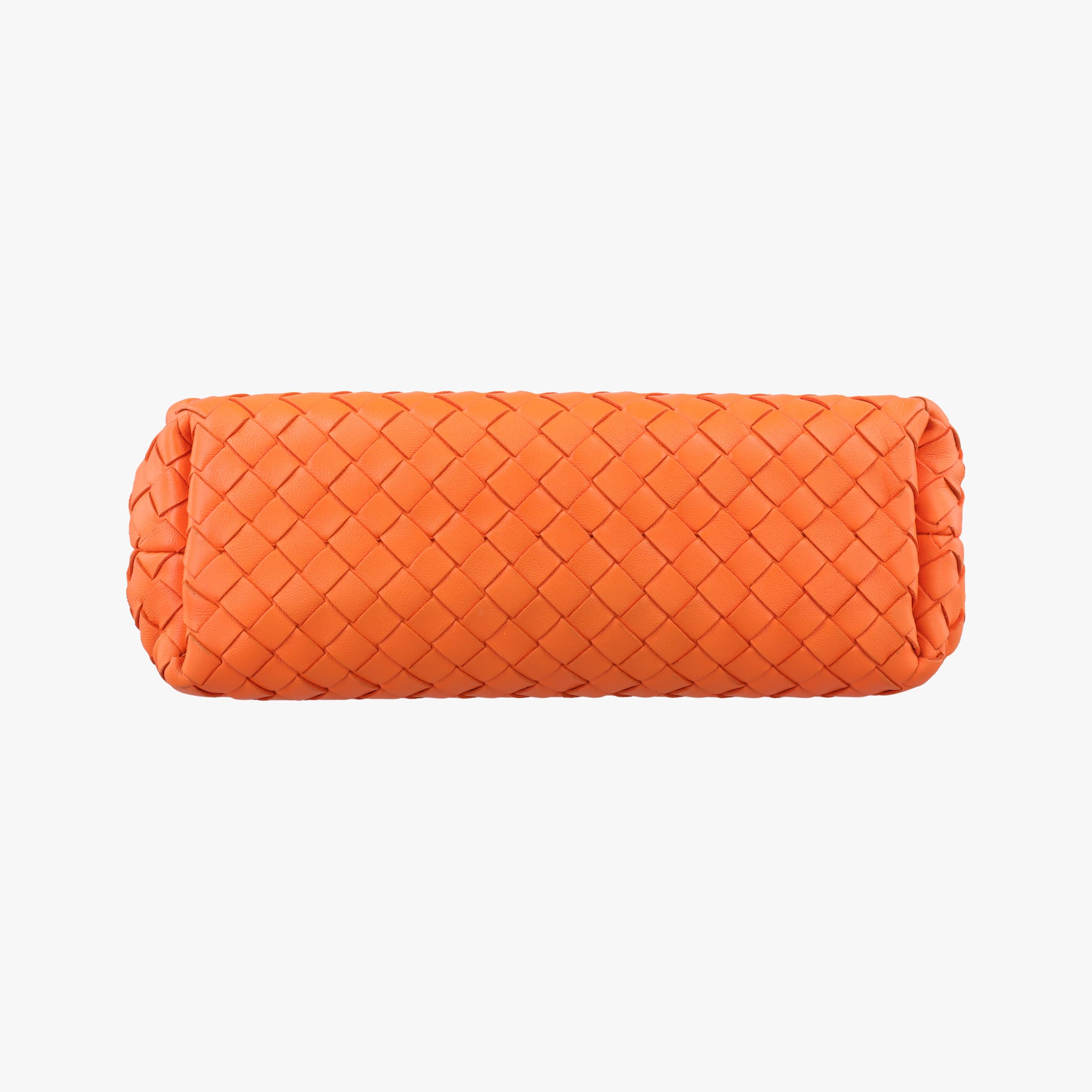 Pre-owned Bottega Veneta Intrecciato Olimpia Orange lambskin  shoulderbag | stylenewstar