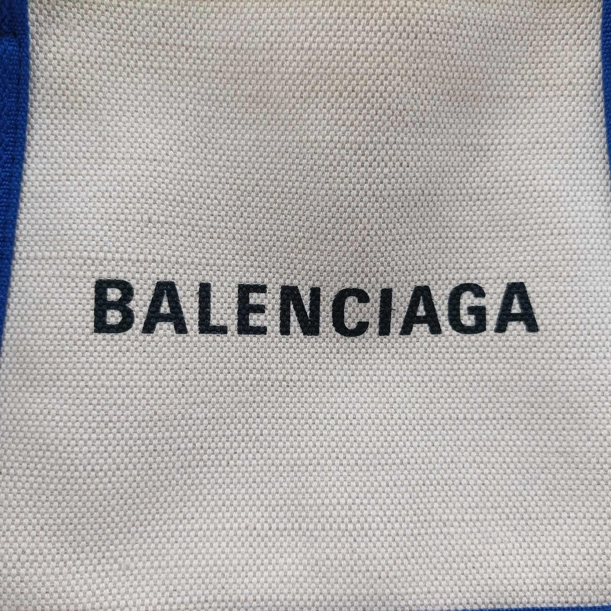 Secondhand Balenciaga Navy Cabas XS white x blue Canvas x Leather  shoulderbag | stylenewstar