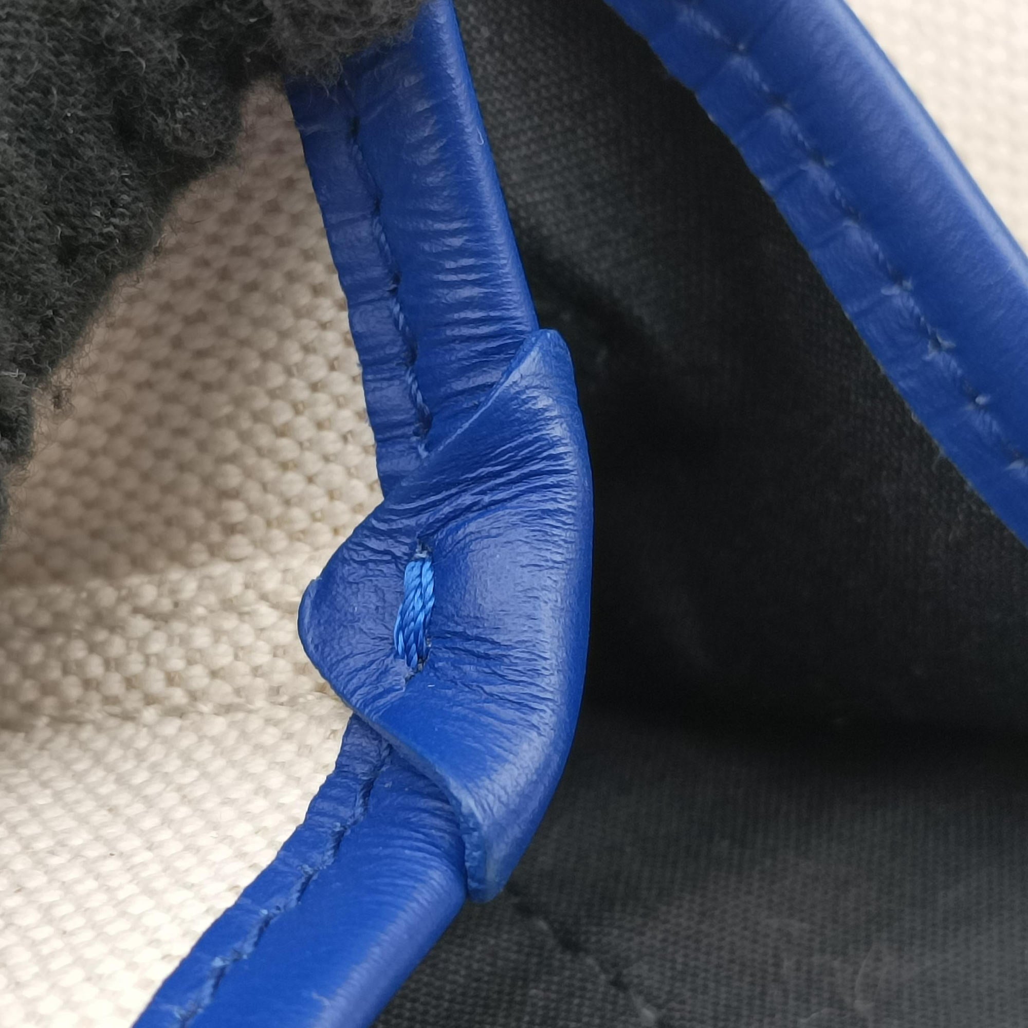 Secondhand Balenciaga Navy Cabas XS white x blue Canvas x Leather  shoulderbag | stylenewstar