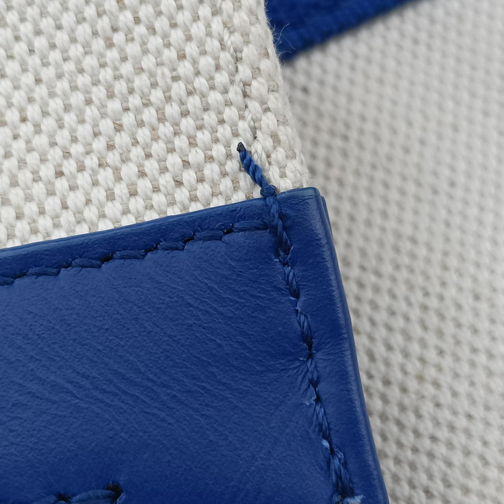Secondhand Balenciaga Navy Cabas XS white x blue Canvas x Leather  shoulderbag | stylenewstar