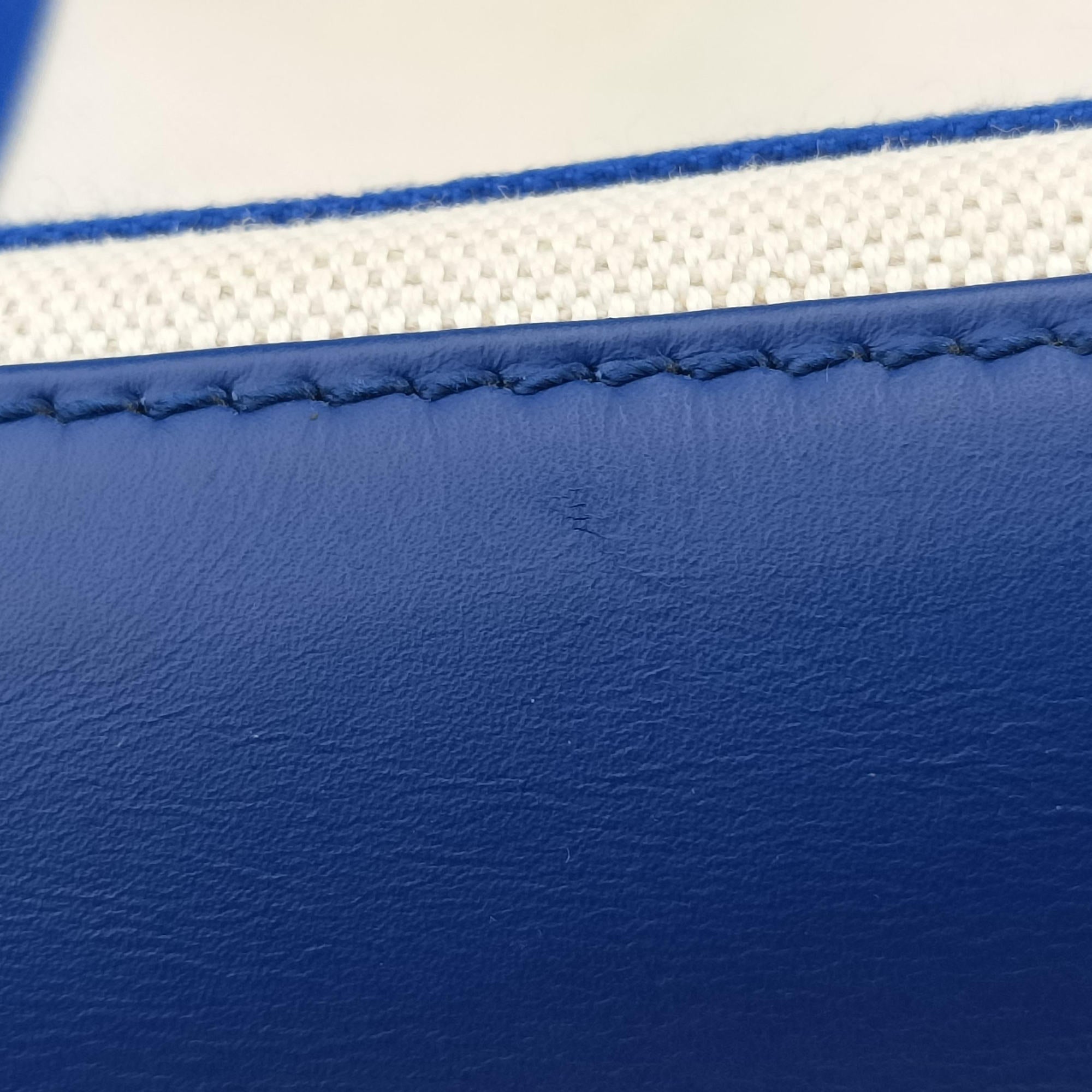 Secondhand Balenciaga Navy Cabas XS white x blue Canvas x Leather  shoulderbag | stylenewstar
