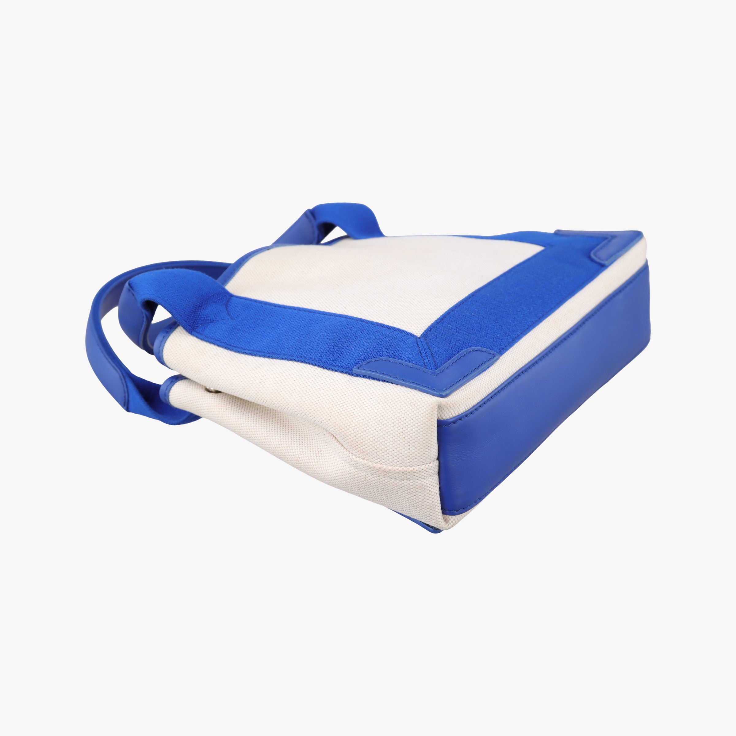Secondhand Balenciaga Navy Cabas XS white x blue Canvas x Leather  shoulderbag | stylenewstar