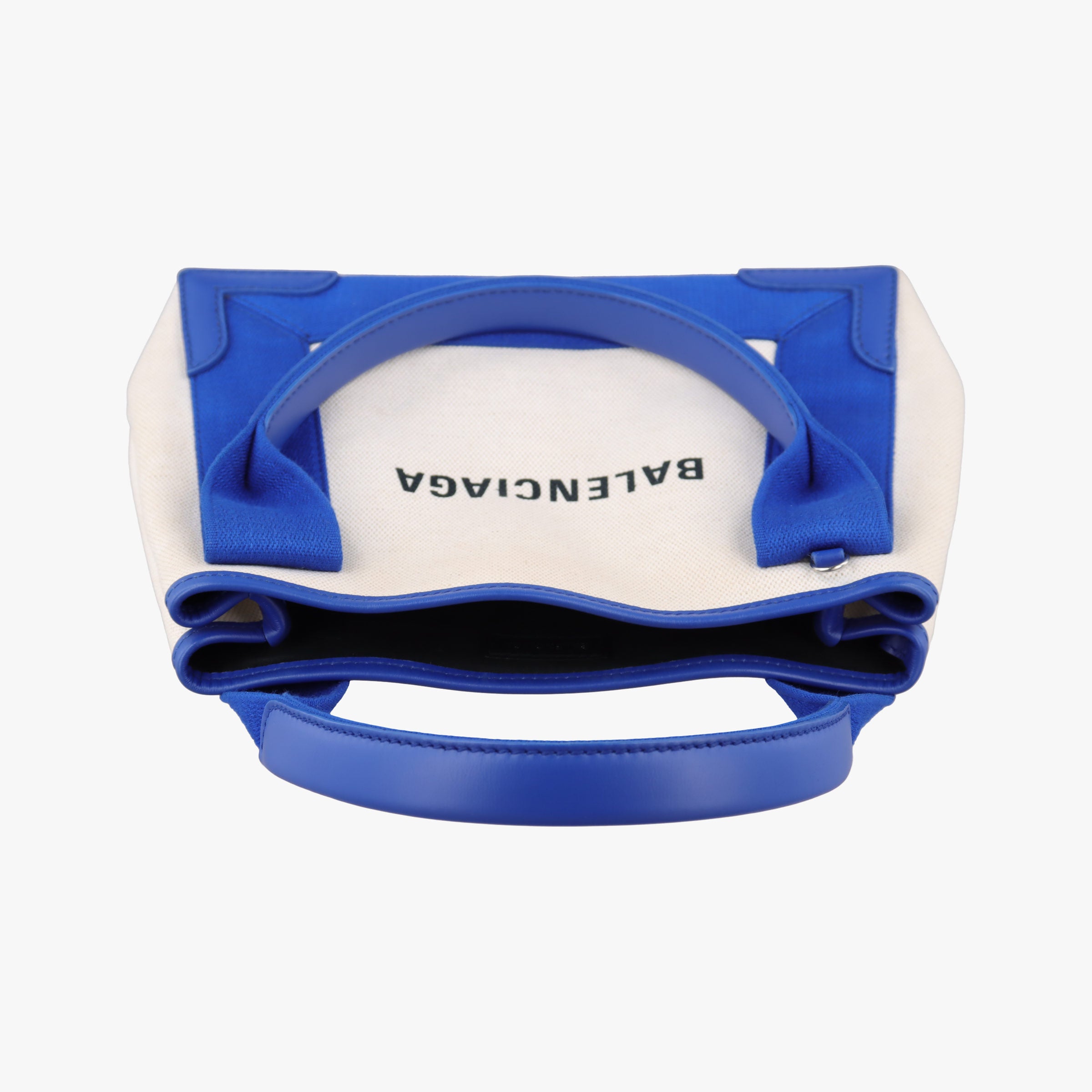 Secondhand Balenciaga Navy Cabas XS white x blue Canvas x Leather  shoulderbag | stylenewstar