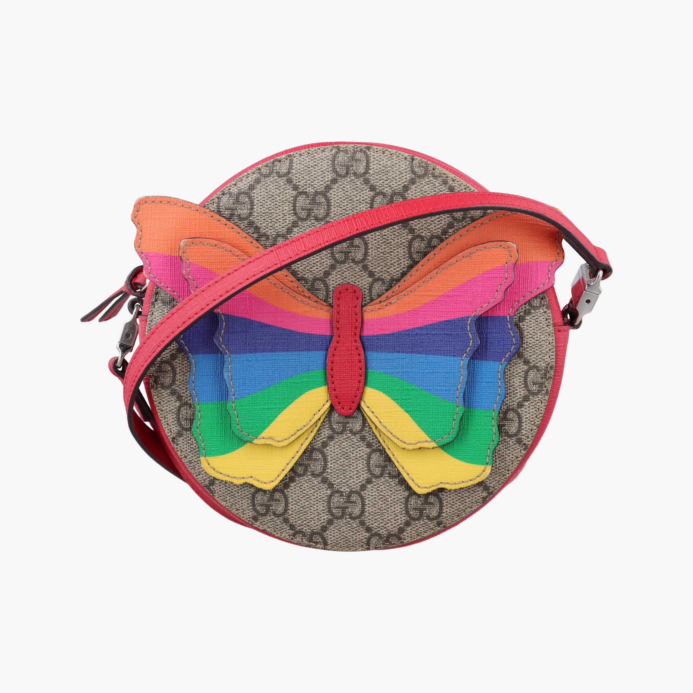 Vintage Gucci Rainbow Butterfly Multicolour PVC coated canvas 552526 shoulderbag | stylenewstar