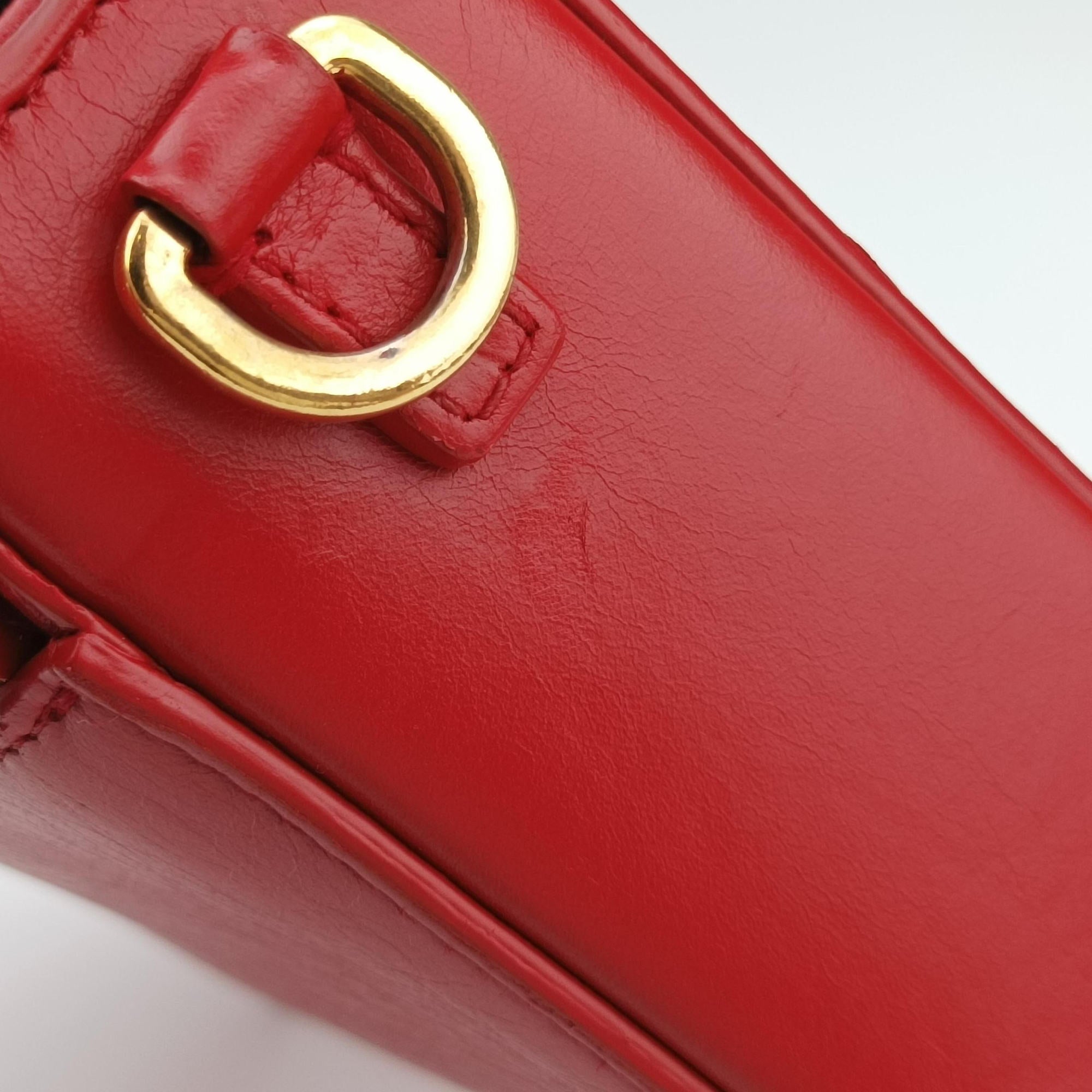 Pre-owned Christian Dior 30 MONTAIGNE Red Leather  shoulderbag | stylenewstar