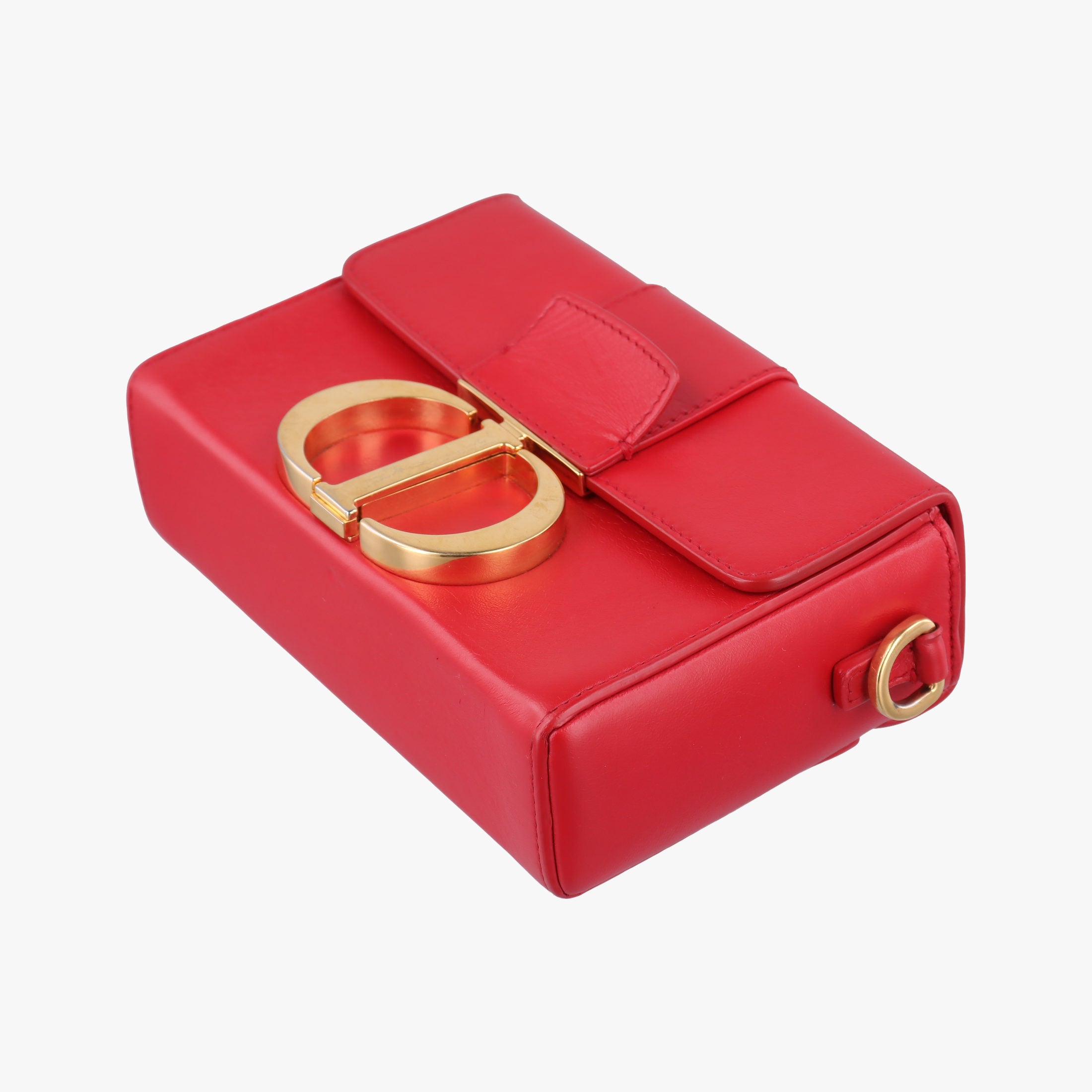 Pre-owned Christian Dior 30 MONTAIGNE Red Leather  shoulderbag | stylenewstar