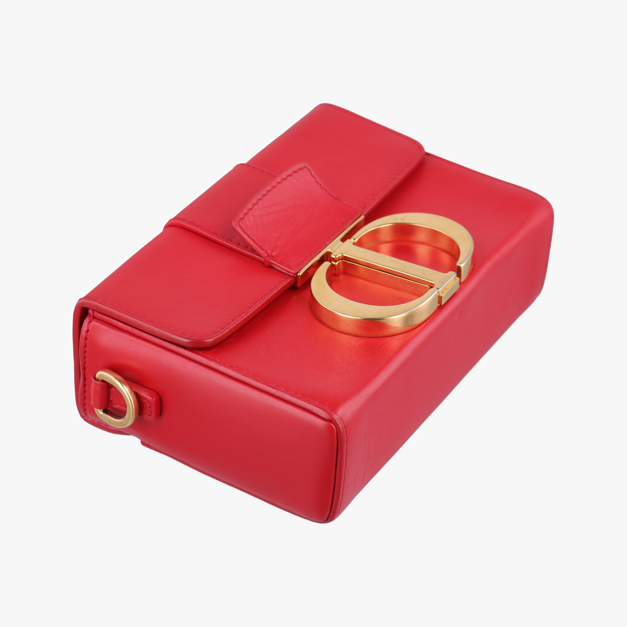 Pre-owned Christian Dior 30 MONTAIGNE Red Leather  shoulderbag | stylenewstar