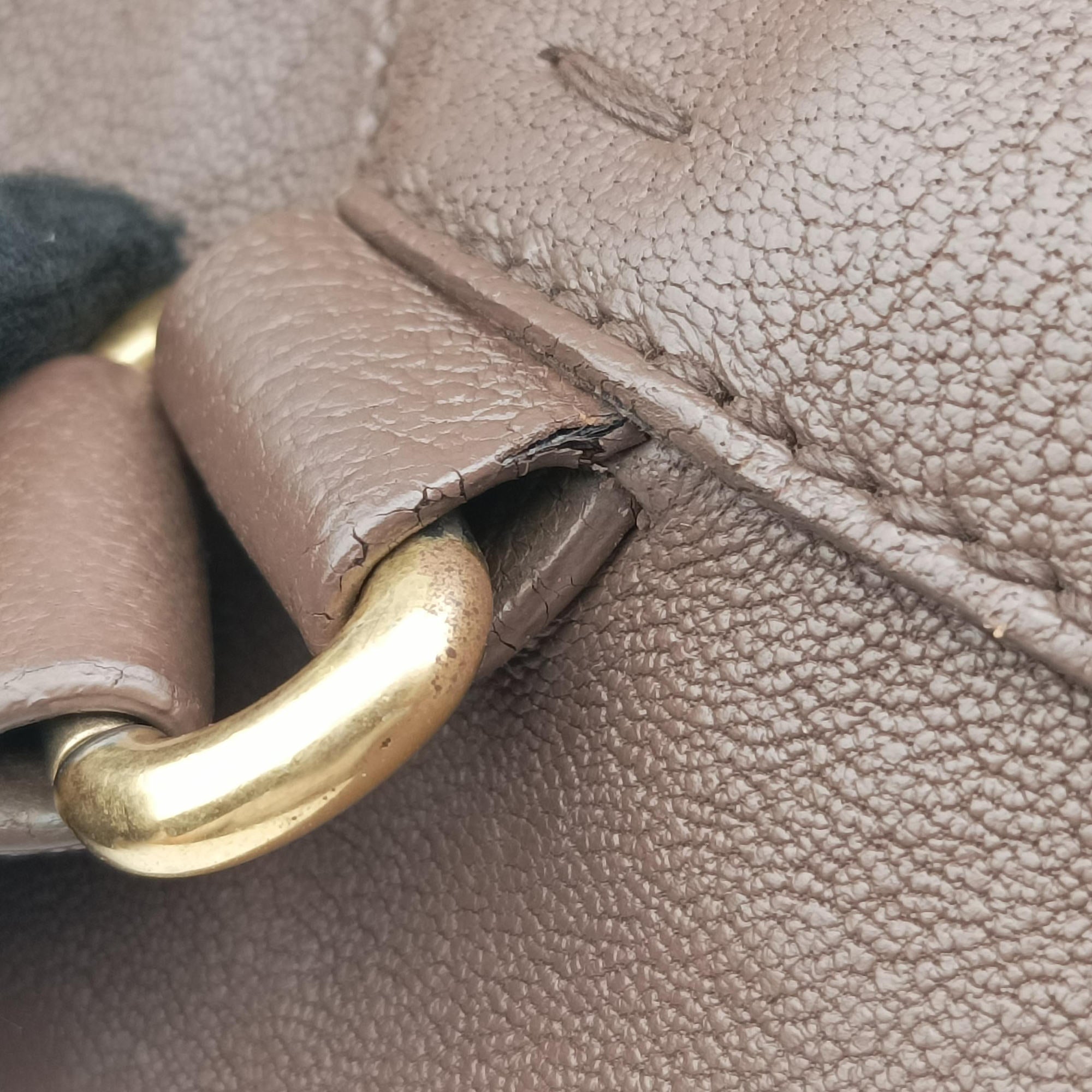 Pre-owned Yves Saint Laurent Y LIGNE Petit Cabas Brown Leather 275091 handbag | stylenewstar