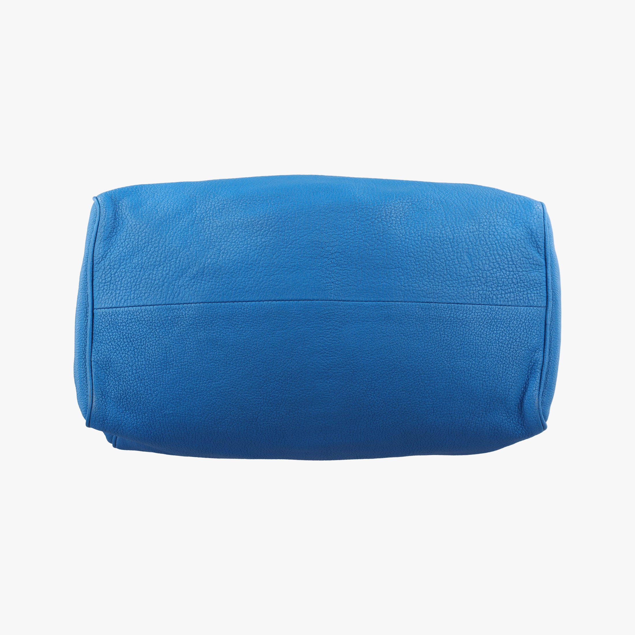 Pre-owned Bottega Veneta Boston Zip Detail Blue Leather  handbag | stylenewstar