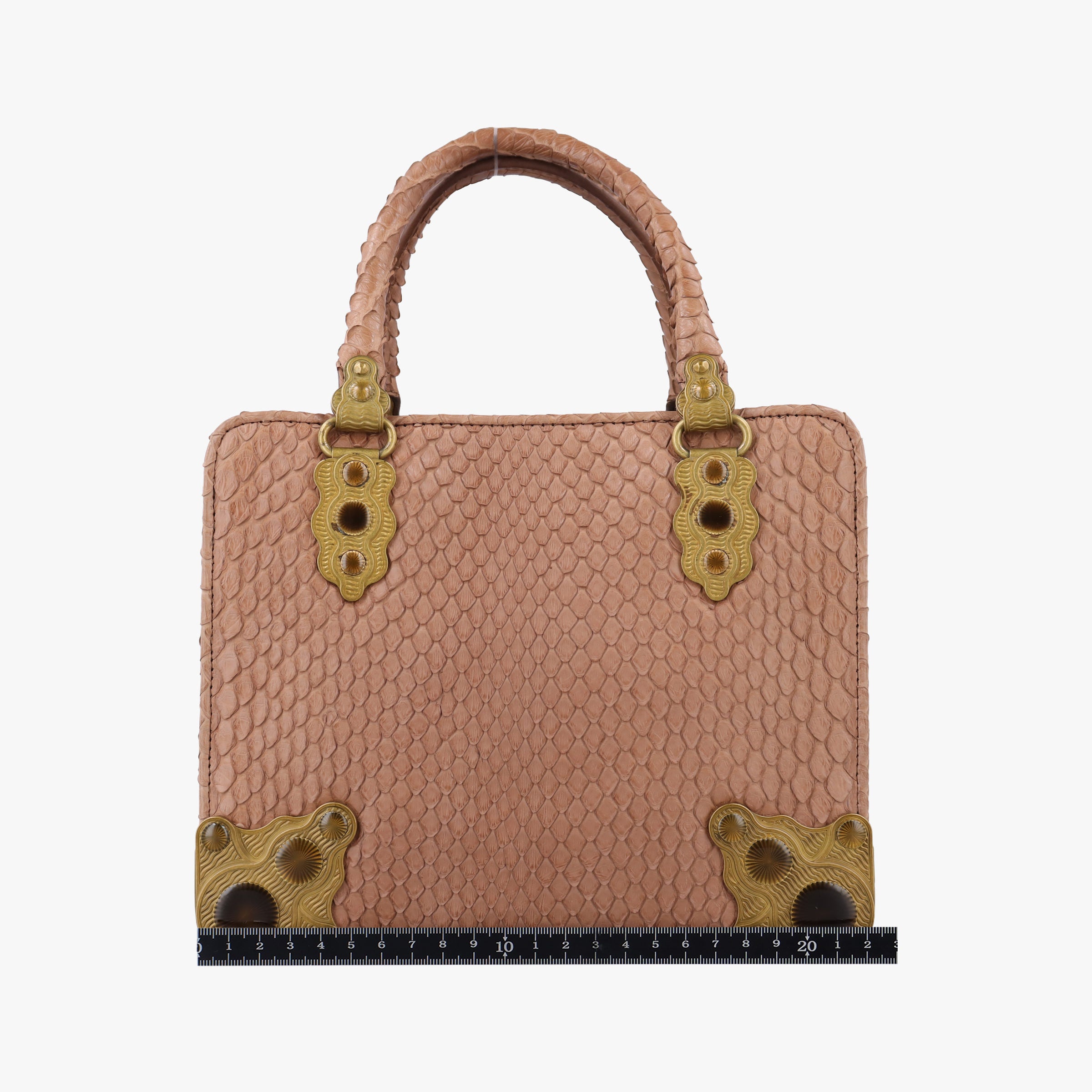 Pre-owned Bottega Veneta Concertina Dusty Pink Matte Python  handbag | stylenewstar