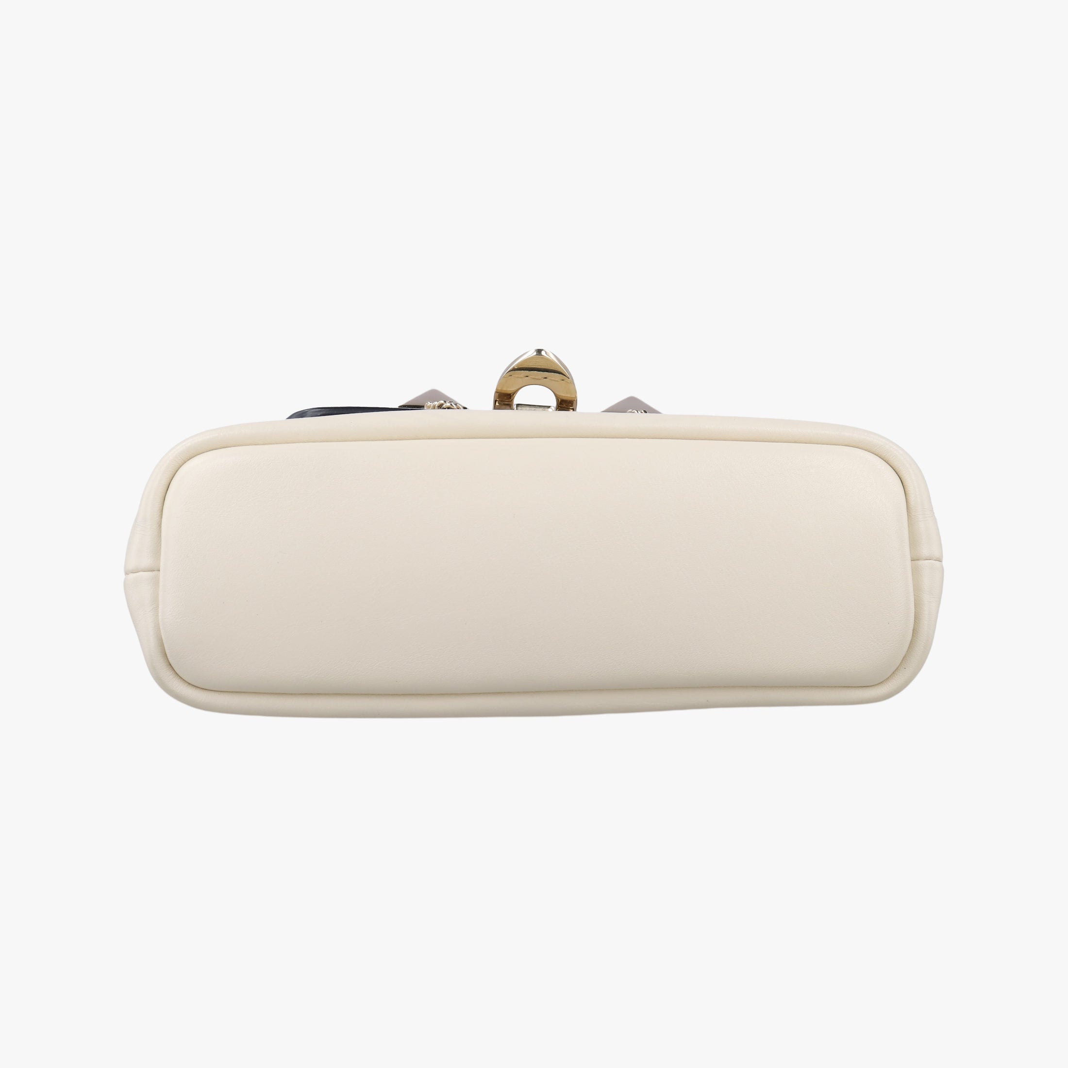 Pre-owned Valentino Rockstud Ivory  Nappa Leather   shoulderbag | stylenewstar