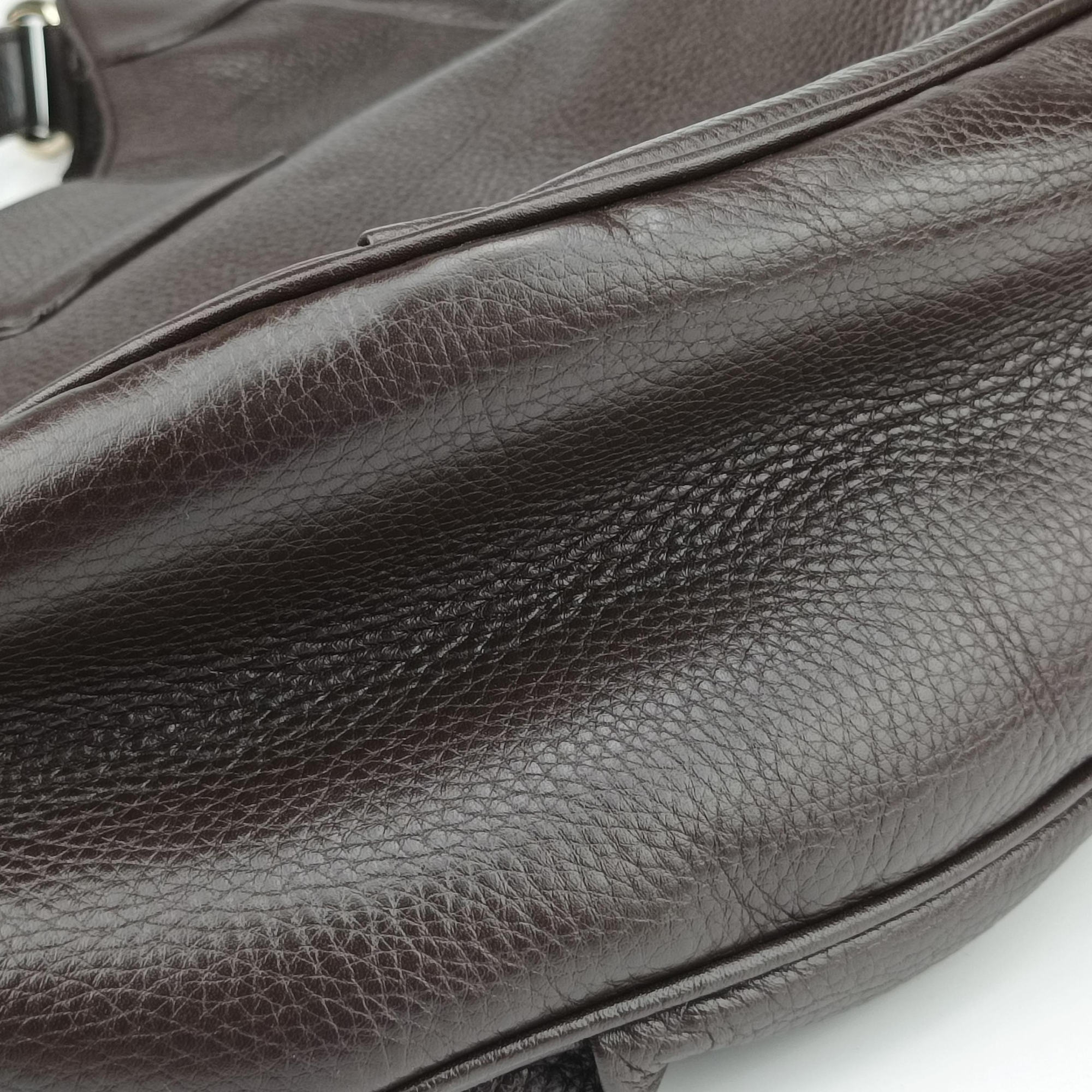 Vintage Gucci Dressage Web Hobo Brown leather 296851 shoulderbag | stylenewstar