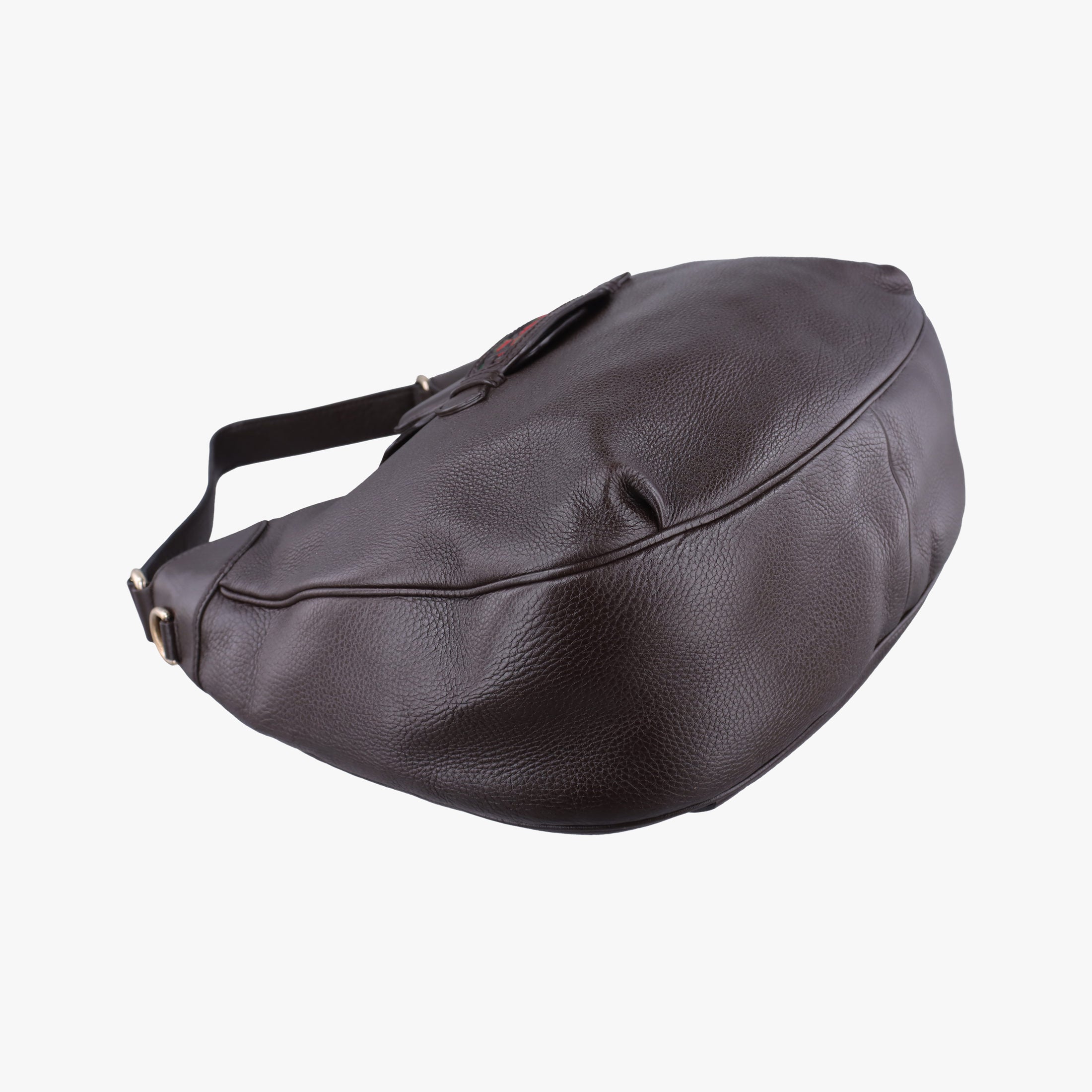 Vintage Gucci Dressage Web Hobo Brown leather 296851 shoulderbag | stylenewstar