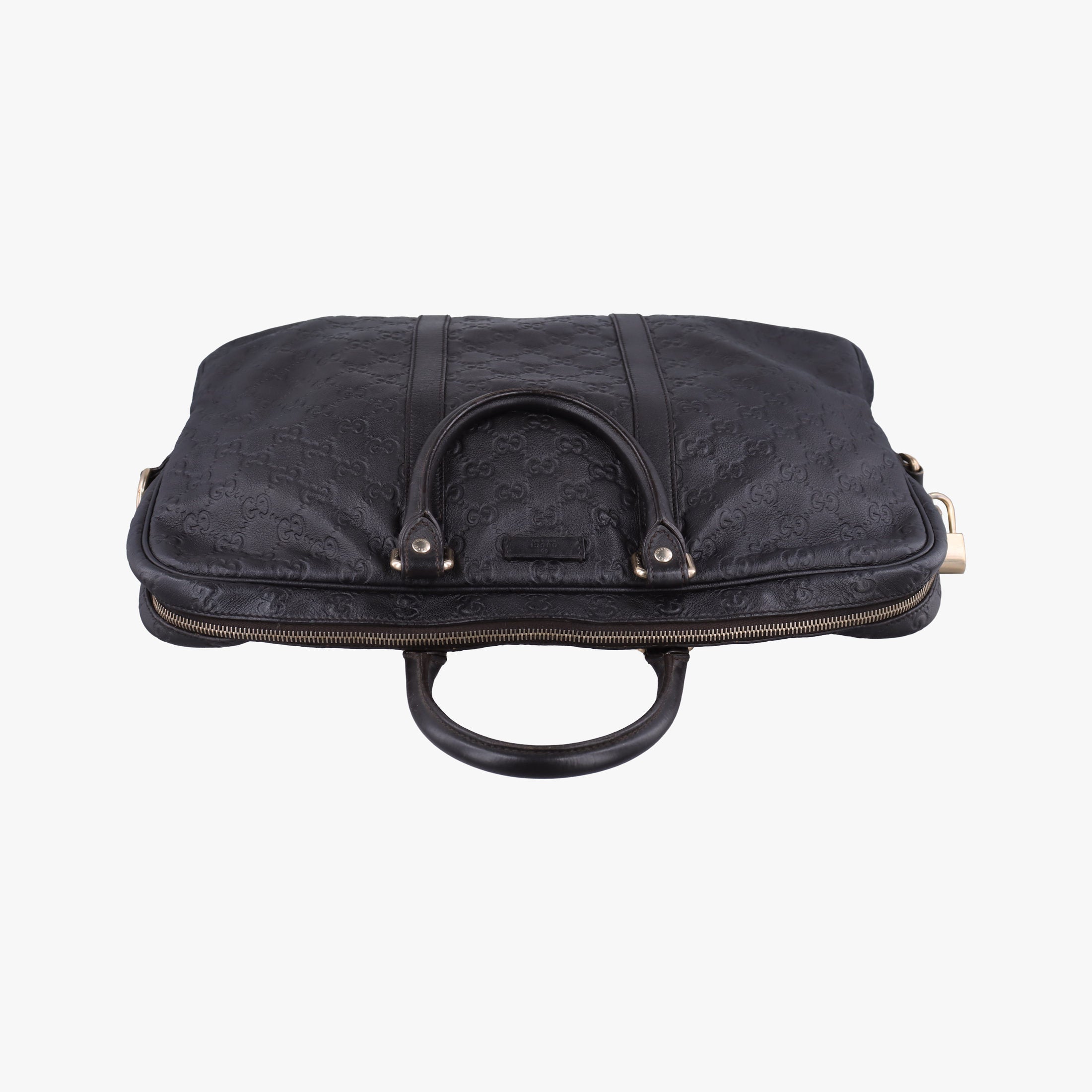 Pre-owned Gucci Guccissima Black Leather 208463 handbag | stylenewstar