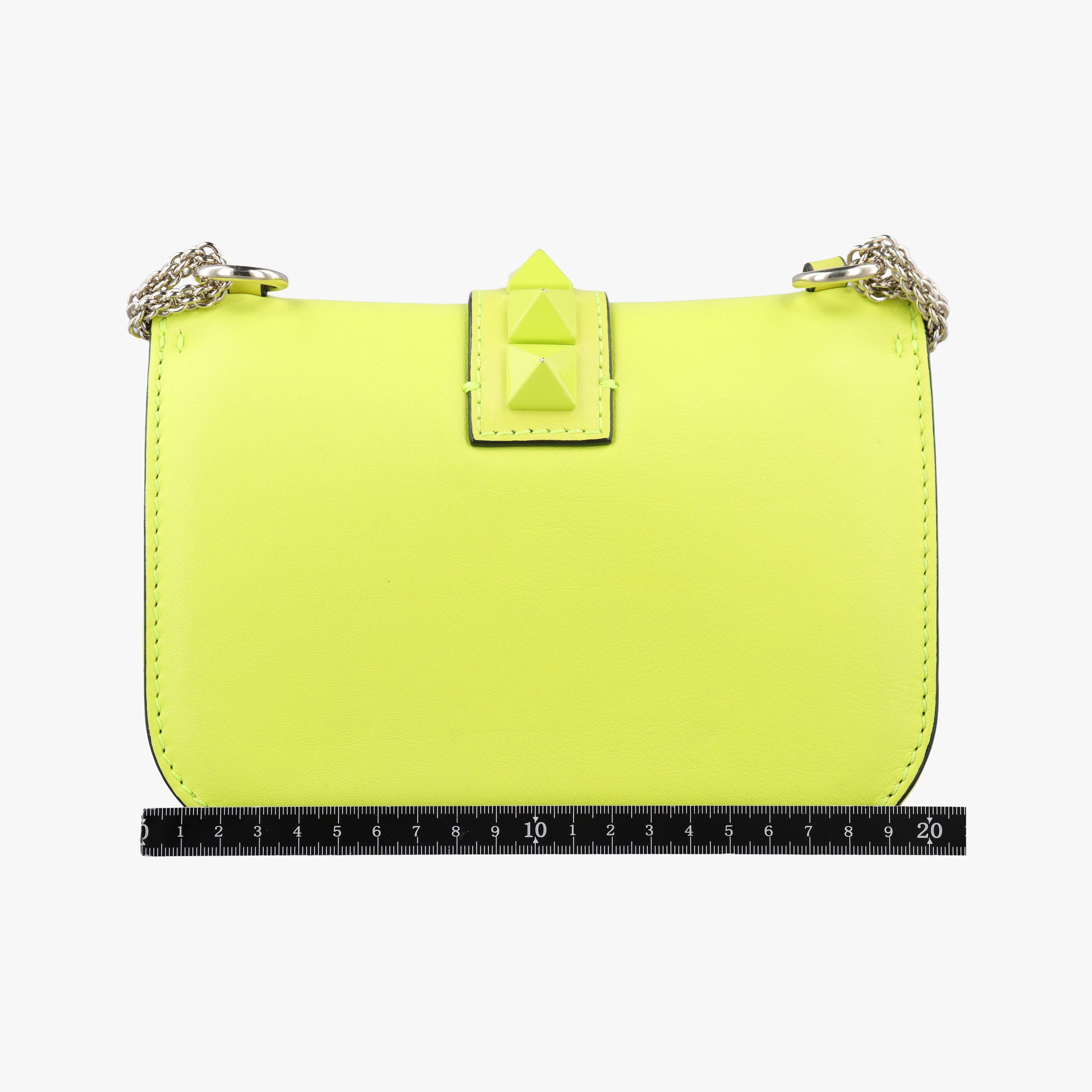 Secondhand Valentino Rockstud Glam Lock yellow×white Leather  shoulderbag | stylenewstar