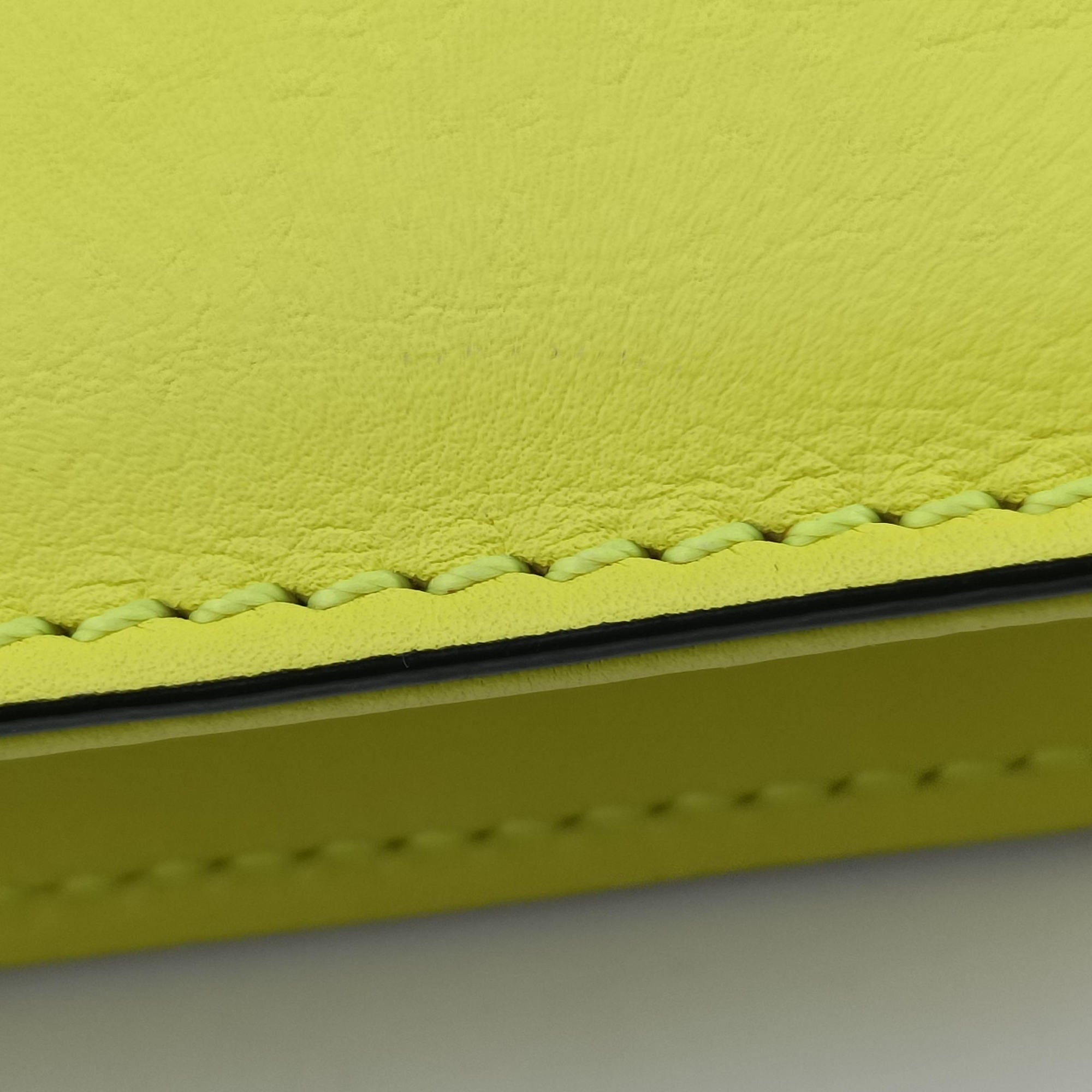 Secondhand Valentino Rockstud Glam Lock yellow×white Leather  shoulderbag | stylenewstar