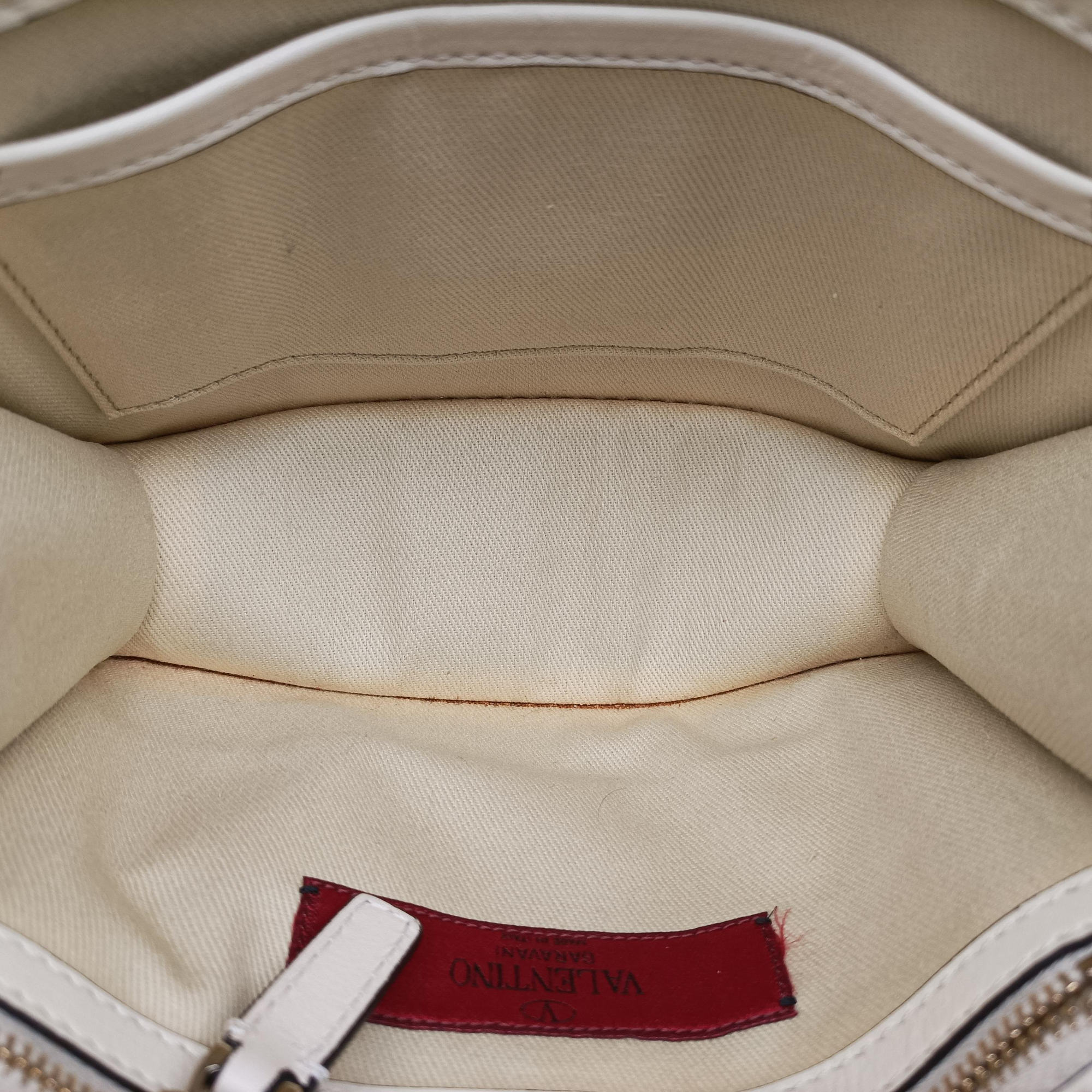Secondhand Valentino Rockstud Glam Lock yellow×white Leather  shoulderbag | stylenewstar