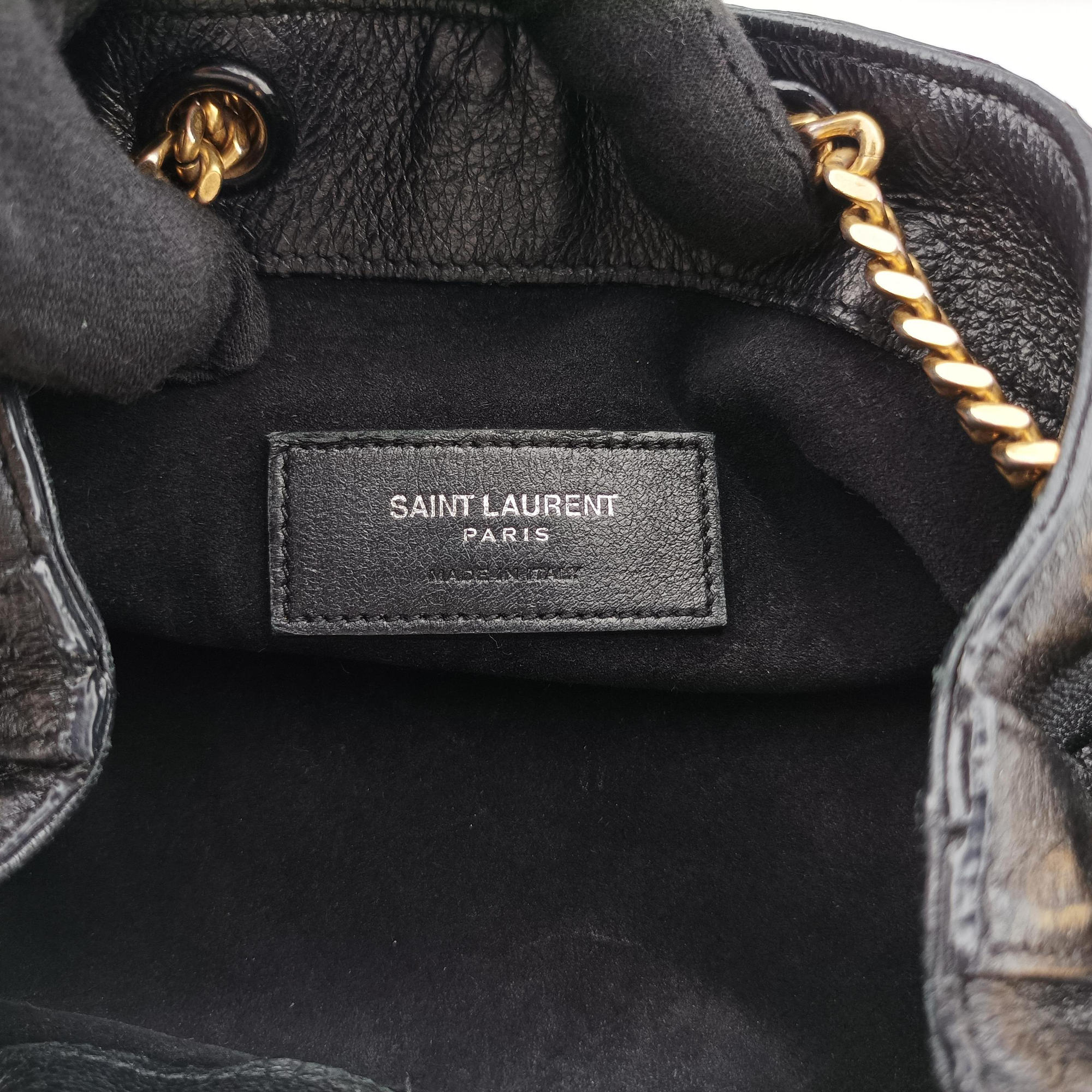 Pre-owned Yves Saint Laurent Festival Fringed Black Leather 434594 shoulderbag | stylenewstar