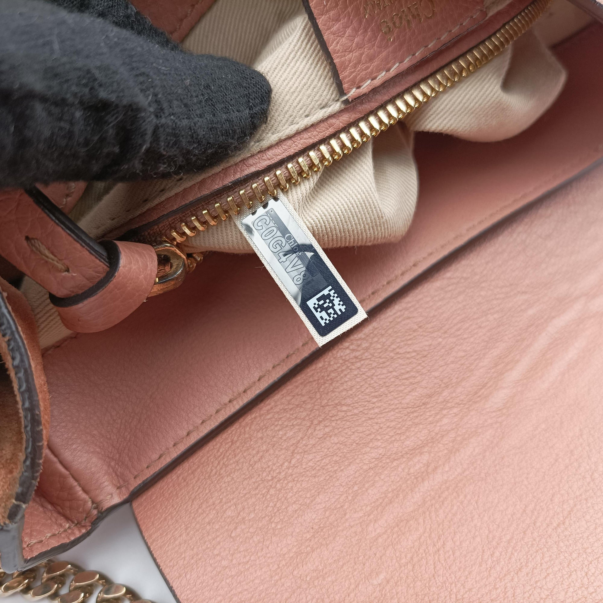 Pre-owned Chloe FAYE mini Brown Suede × leather  backpack/rucksack | stylenewstar