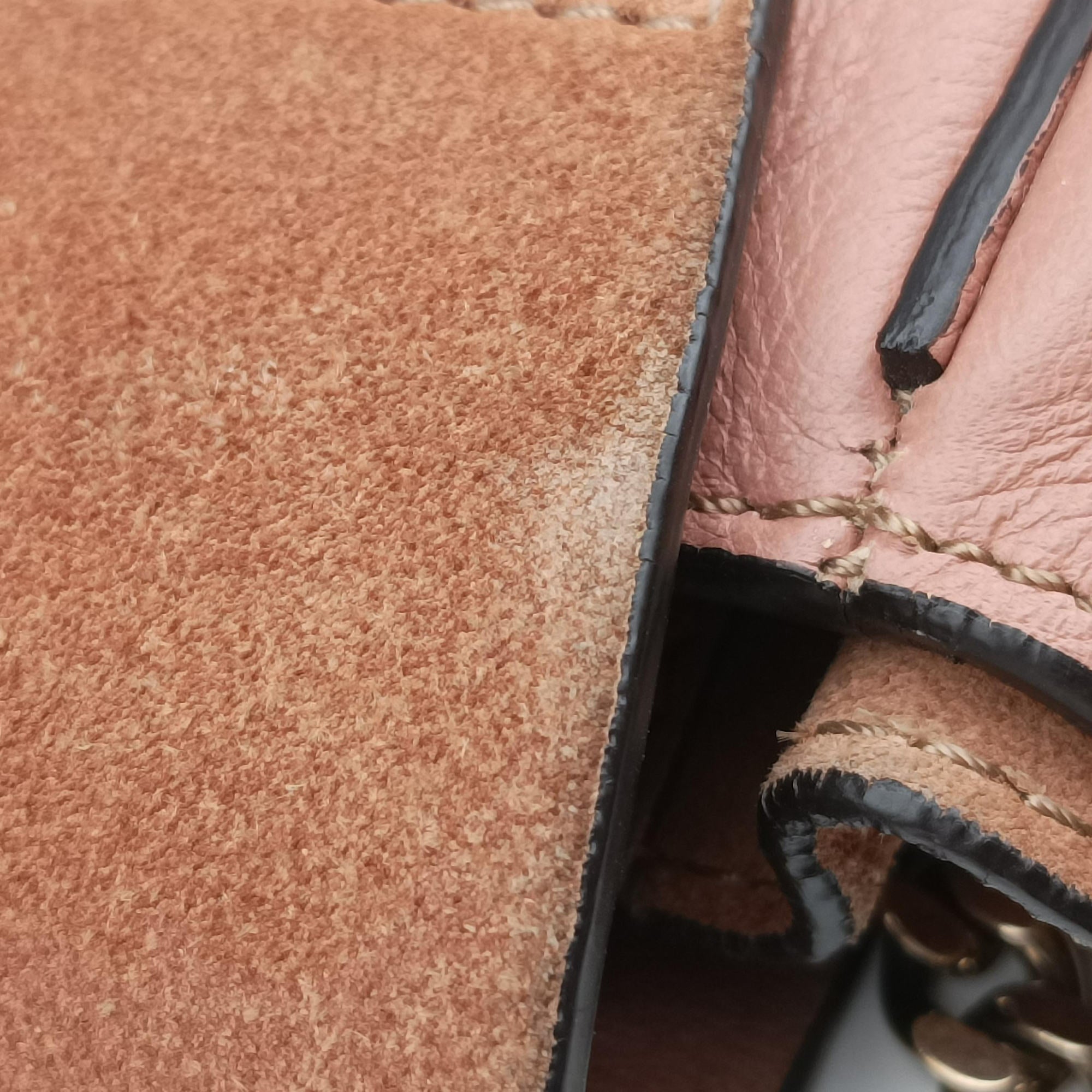 Pre-owned Chloe FAYE mini Brown Suede × leather  backpack/rucksack | stylenewstar
