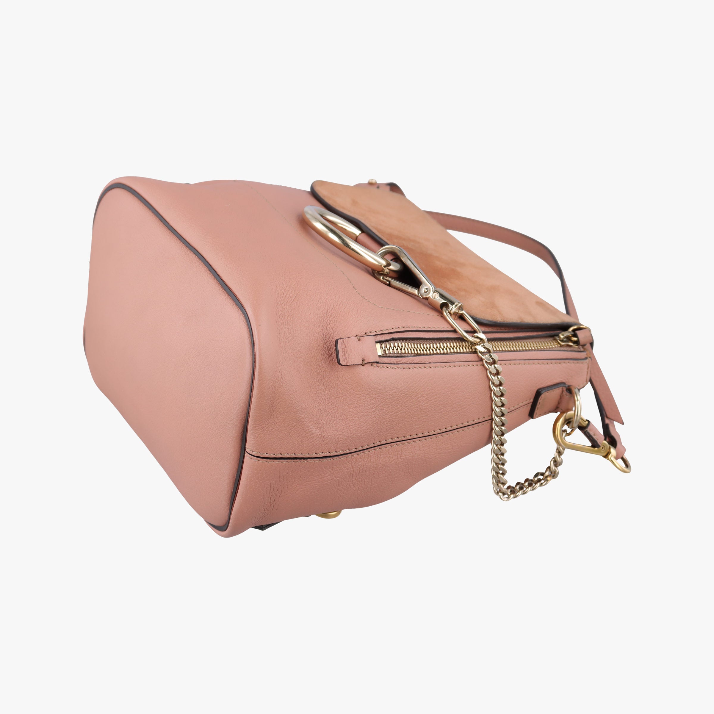 Pre-owned Chloe FAYE mini Brown Suede × leather  backpack/rucksack | stylenewstar