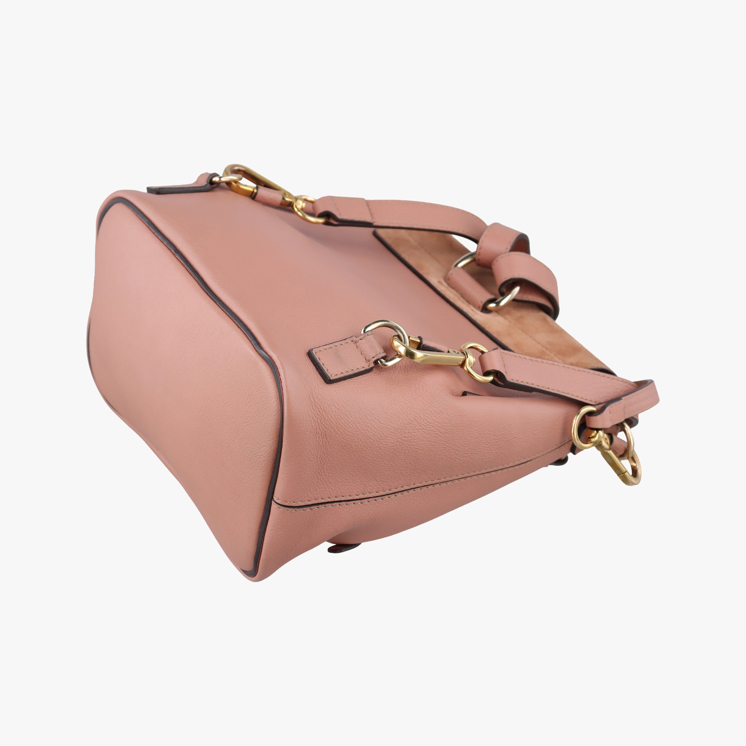 Pre-owned Chloe FAYE mini Brown Suede × leather  backpack/rucksack | stylenewstar