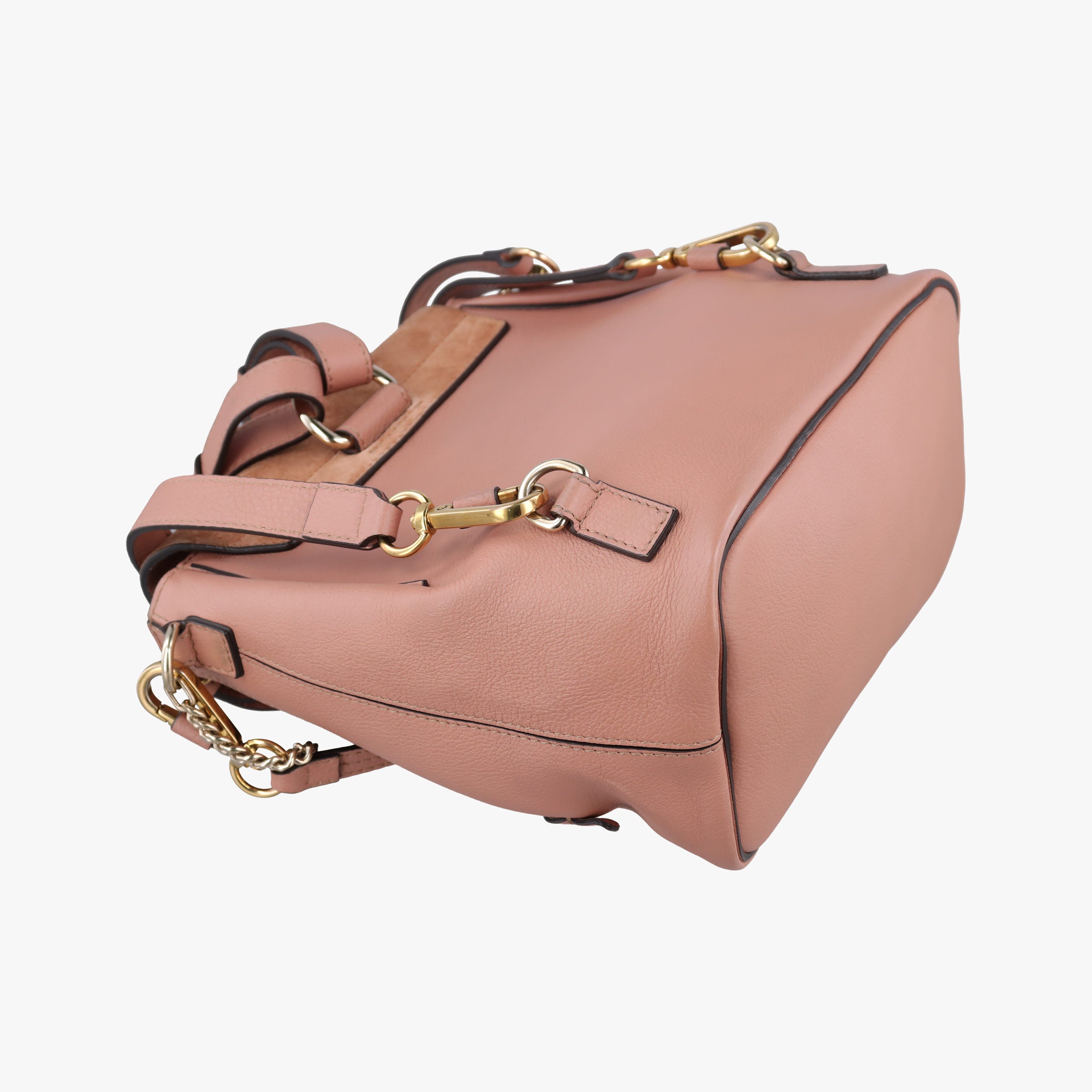 Pre-owned Chloe FAYE mini Brown Suede × leather  backpack/rucksack | stylenewstar