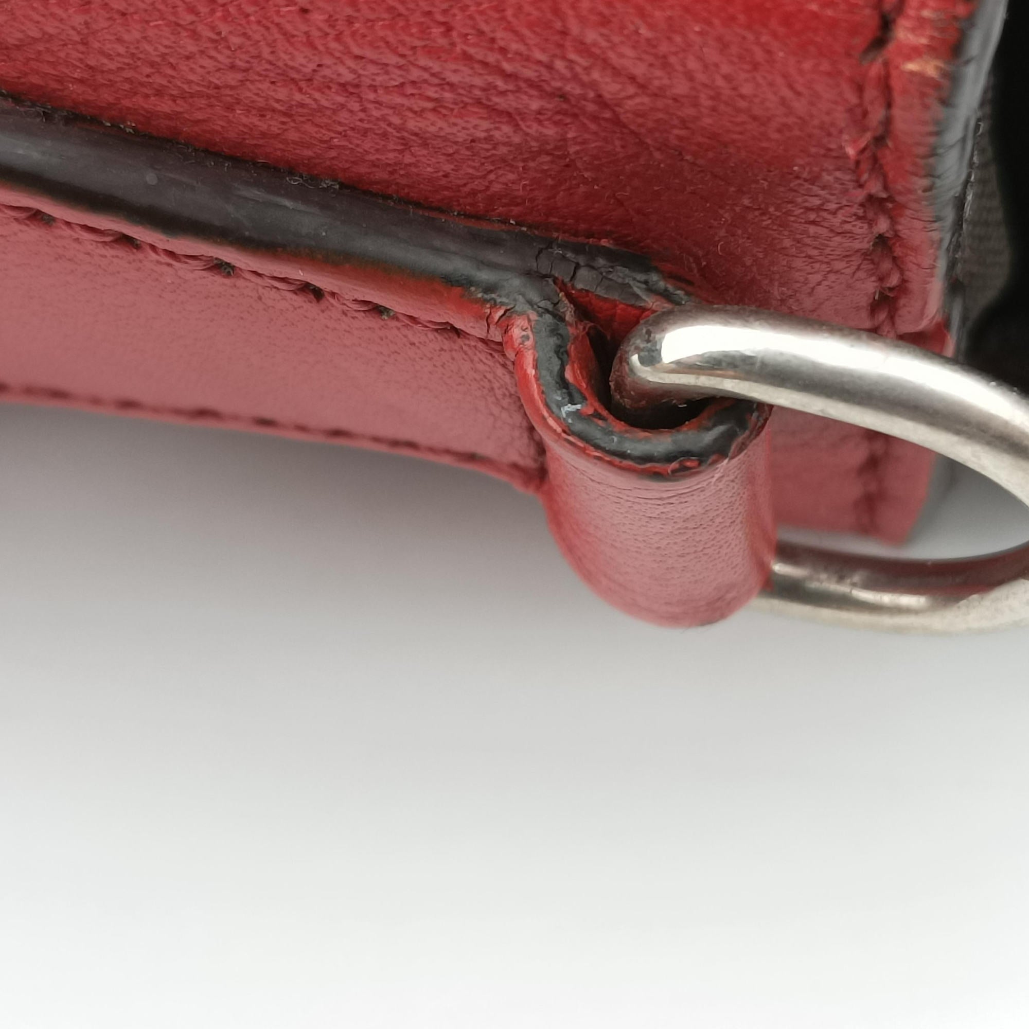 Pre-owned Fendi Small By The Way Red Leather 8BL124 shoulderbag | stylenewstar