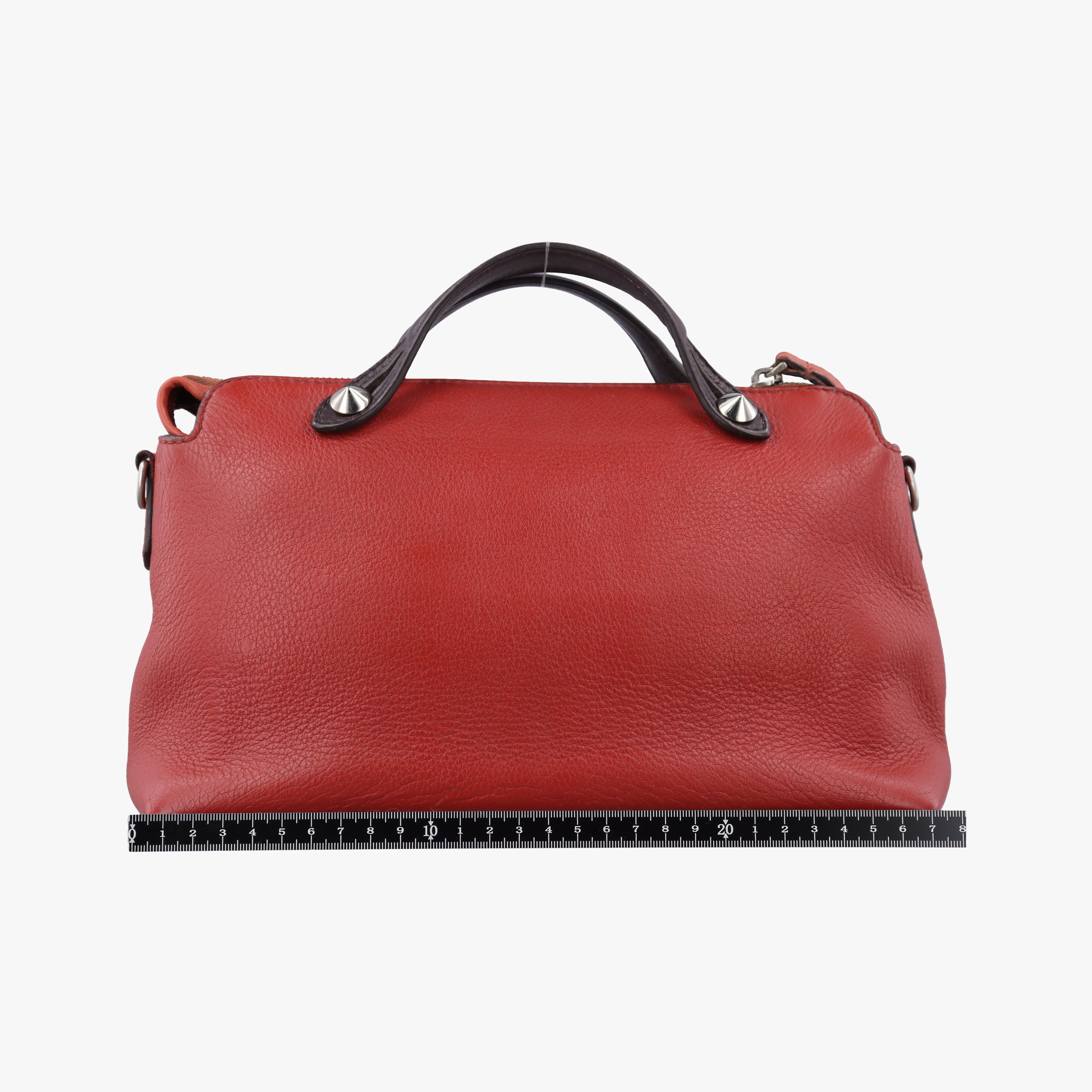 Pre-owned Fendi Small By The Way Red Leather 8BL124 shoulderbag | stylenewstar