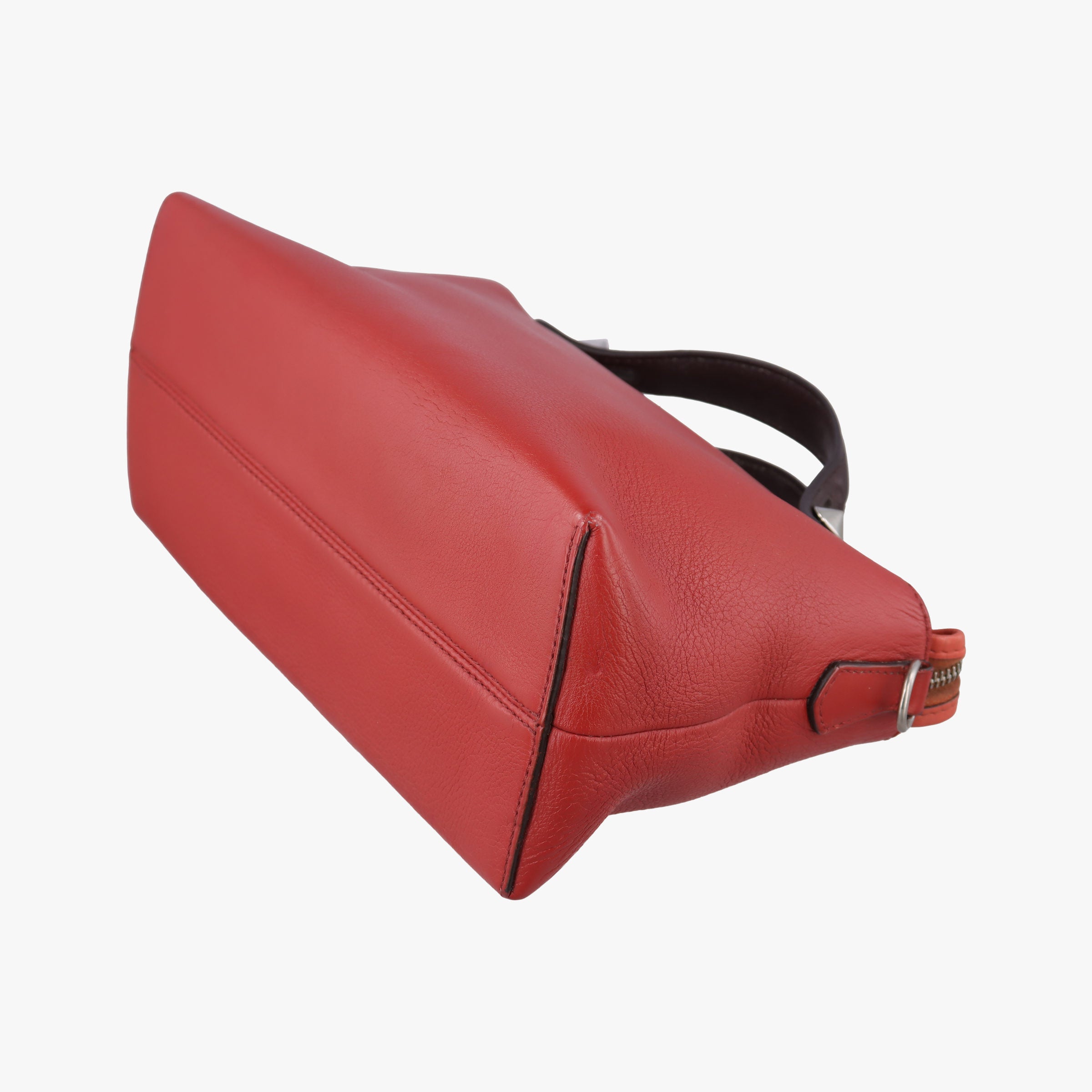 Pre-owned Fendi Small By The Way Red Leather 8BL124 shoulderbag | stylenewstar