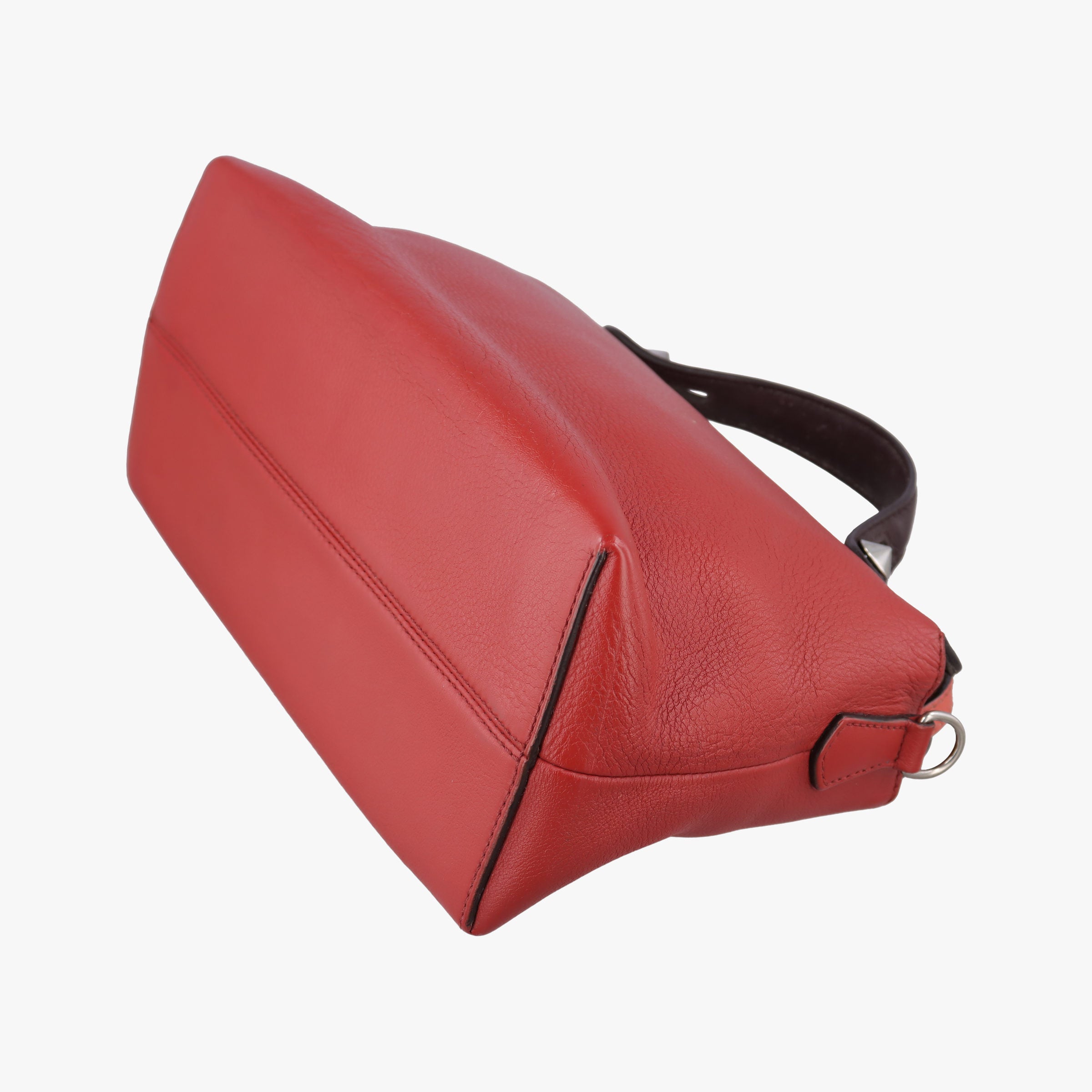 Pre-owned Fendi Small By The Way Red Leather 8BL124 shoulderbag | stylenewstar