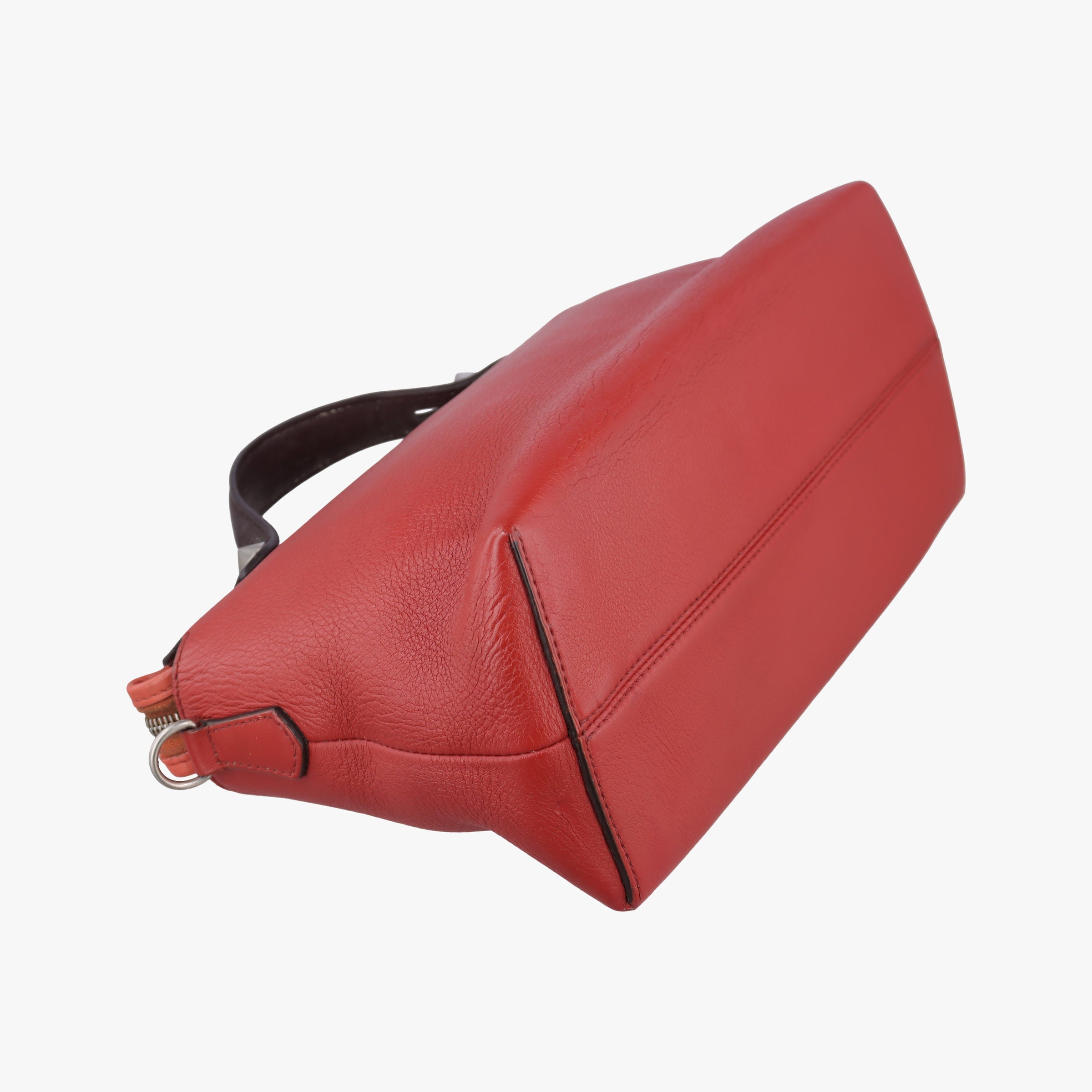 Pre-owned Fendi Small By The Way Red Leather 8BL124 shoulderbag | stylenewstar