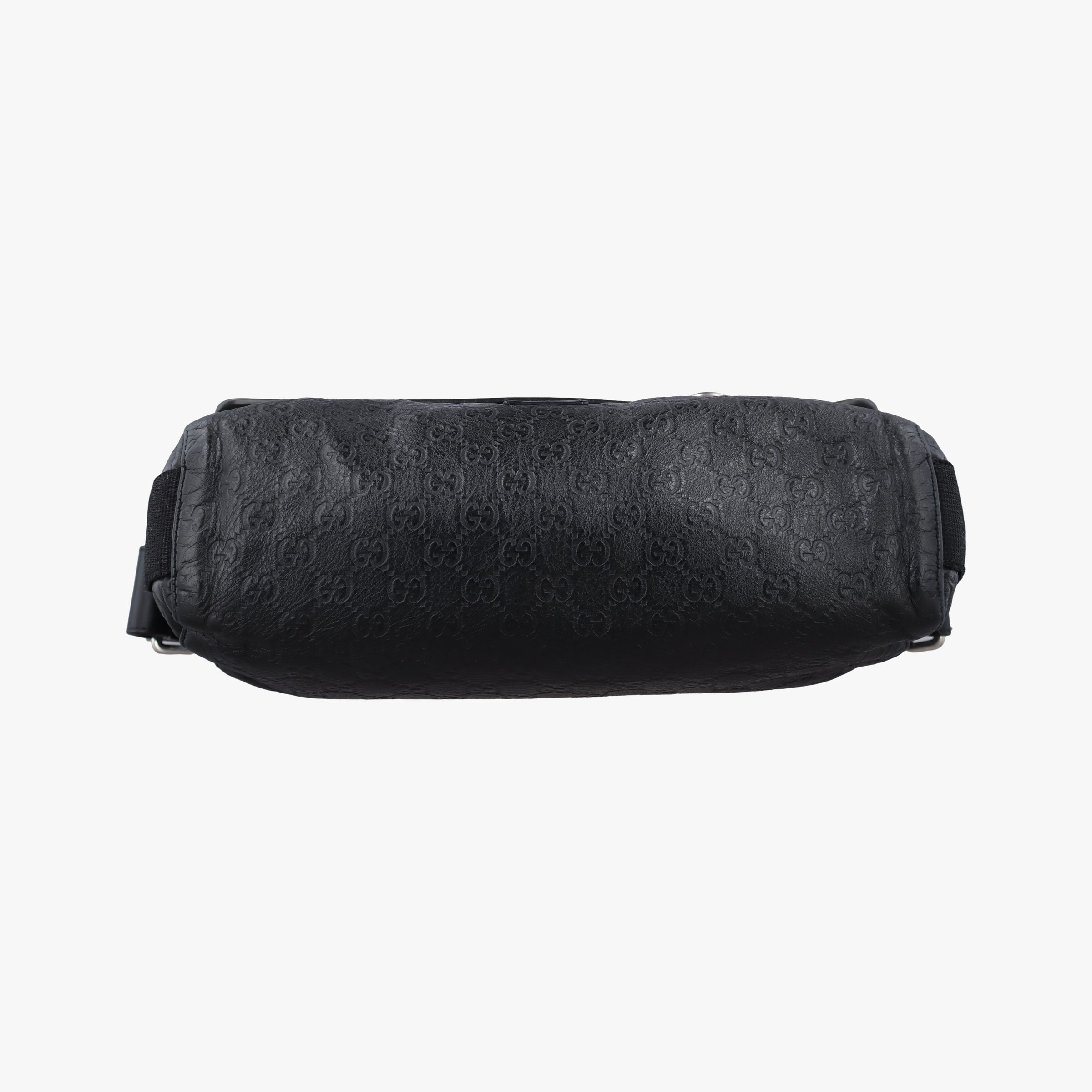 Secondhand Gucci Guccissima Rubber Messenger Black Leather 246067 shoulderbag | stylenewstar