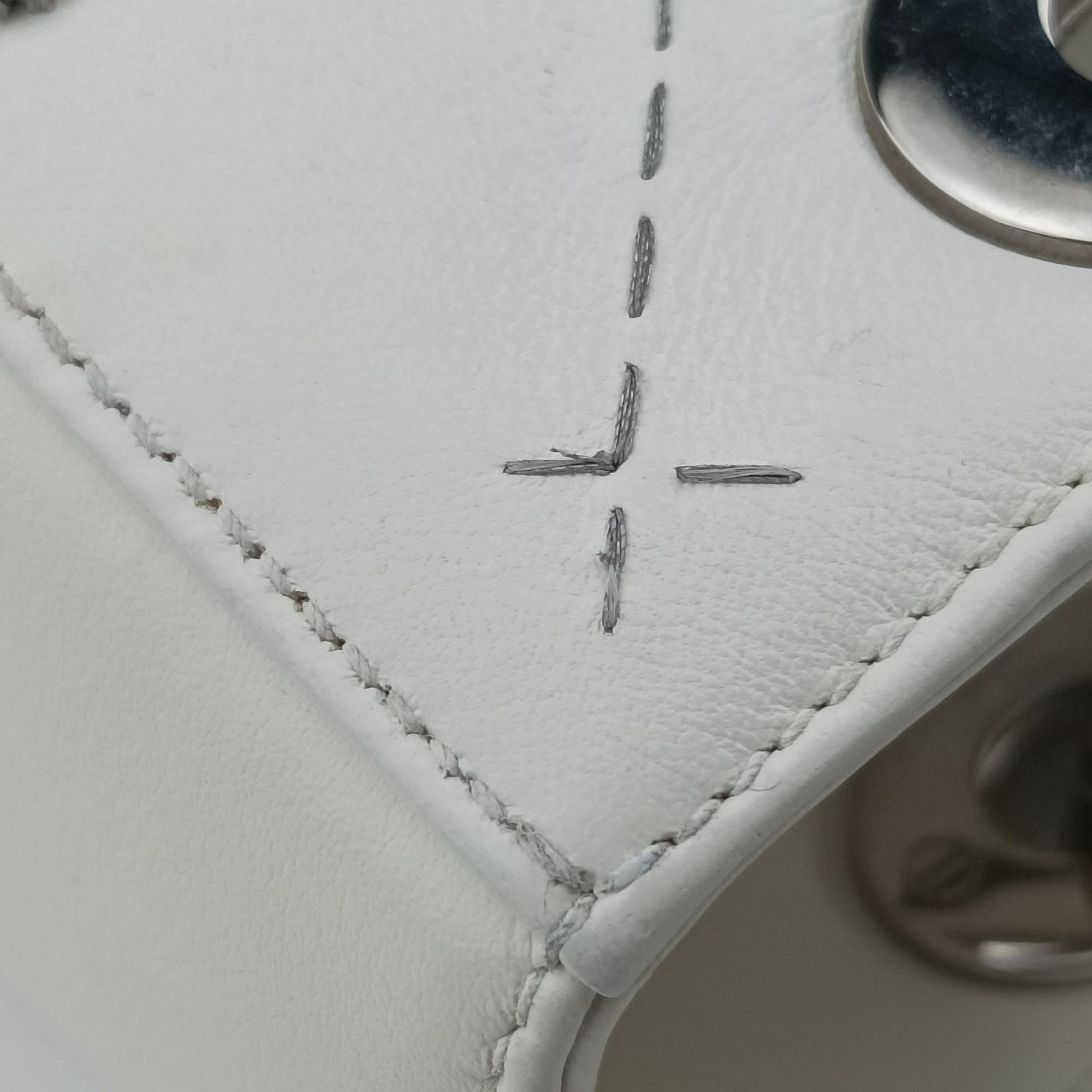 Vintage Christian Dior Lady Dior White leather  handbag | stylenewstar