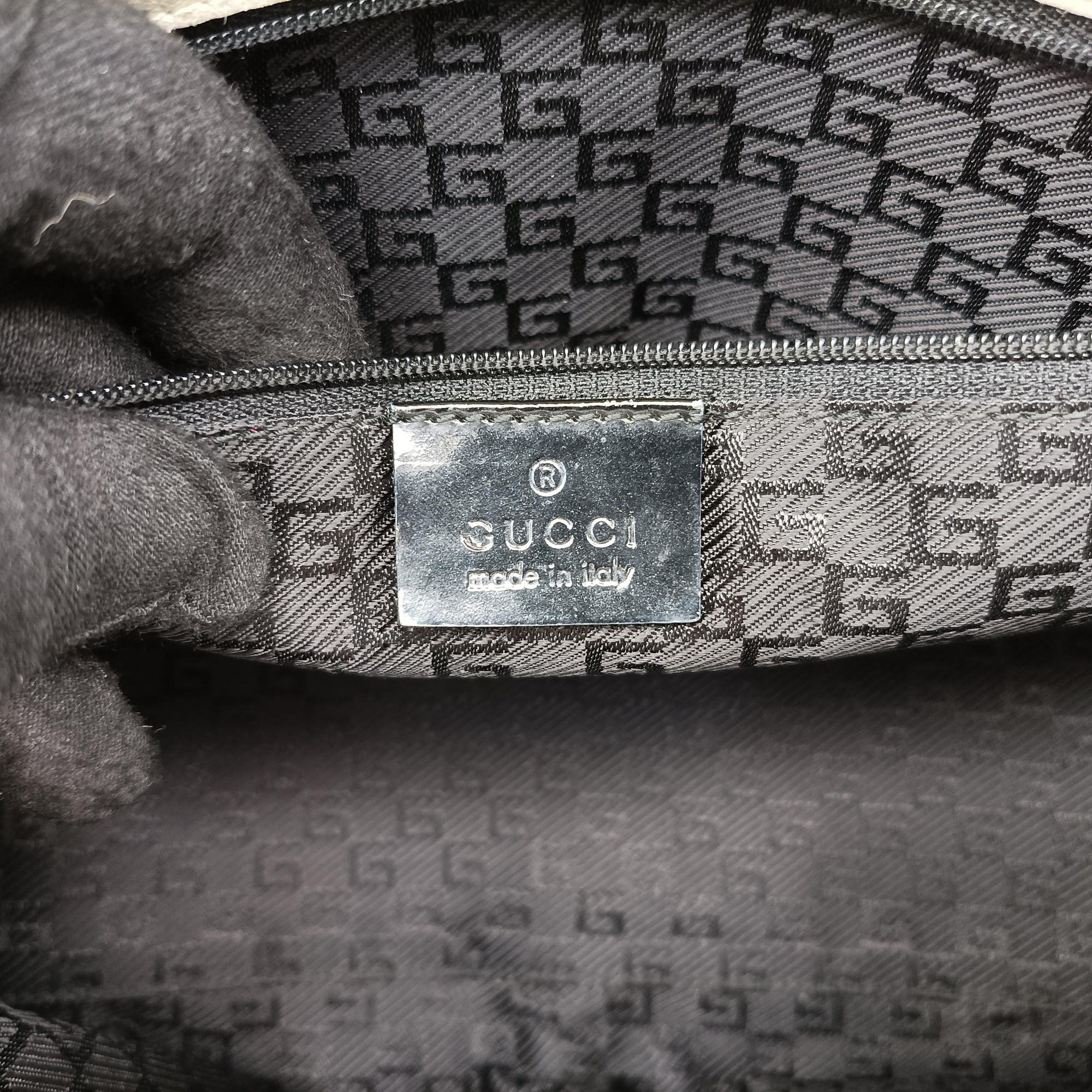 Pre-owned Gucci Jackie White × Black Leather 002.11 shoulderbag | stylenewstar