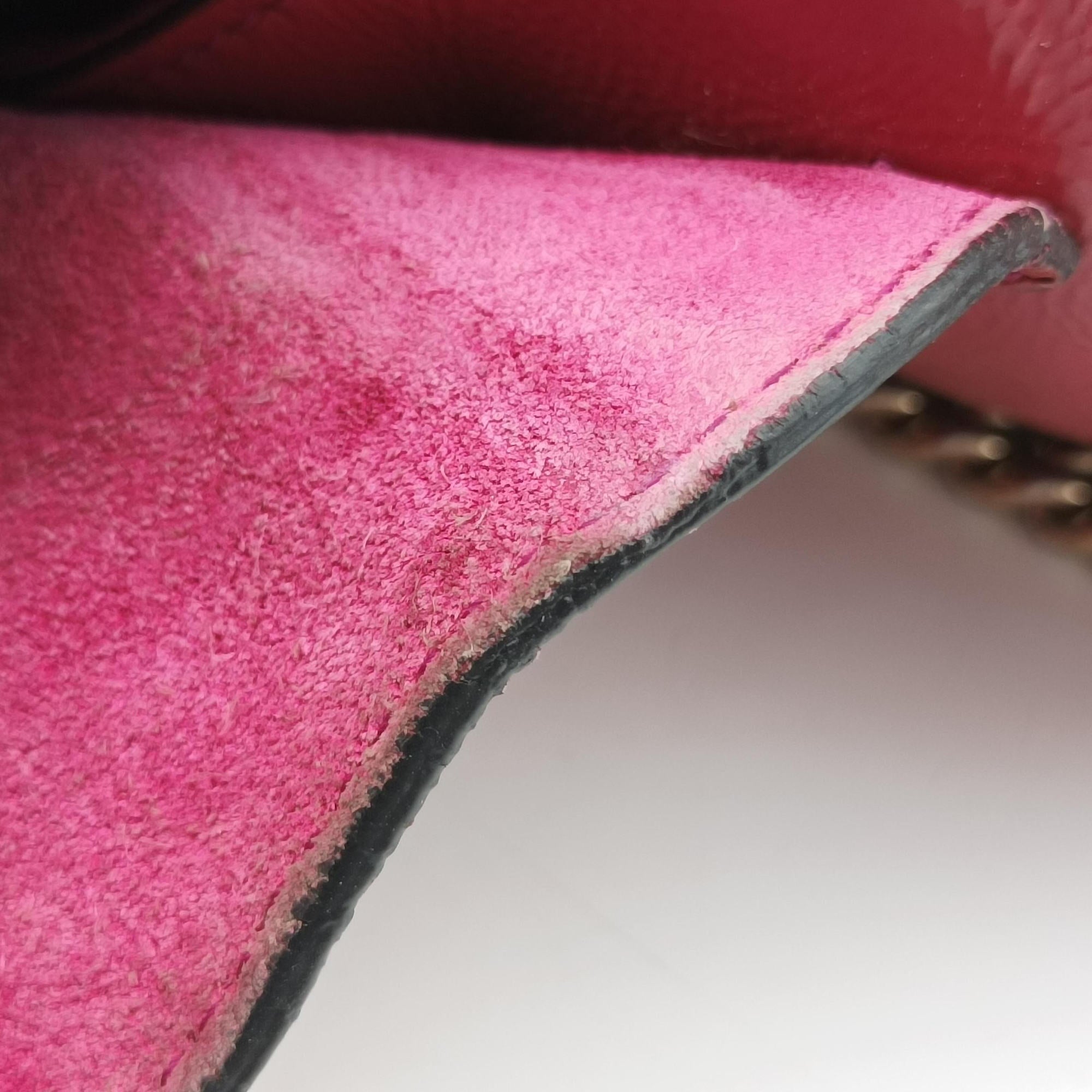 Pre-owned Gucci Soho Rose Patent Leather 336752 shoulderbag | stylenewstar