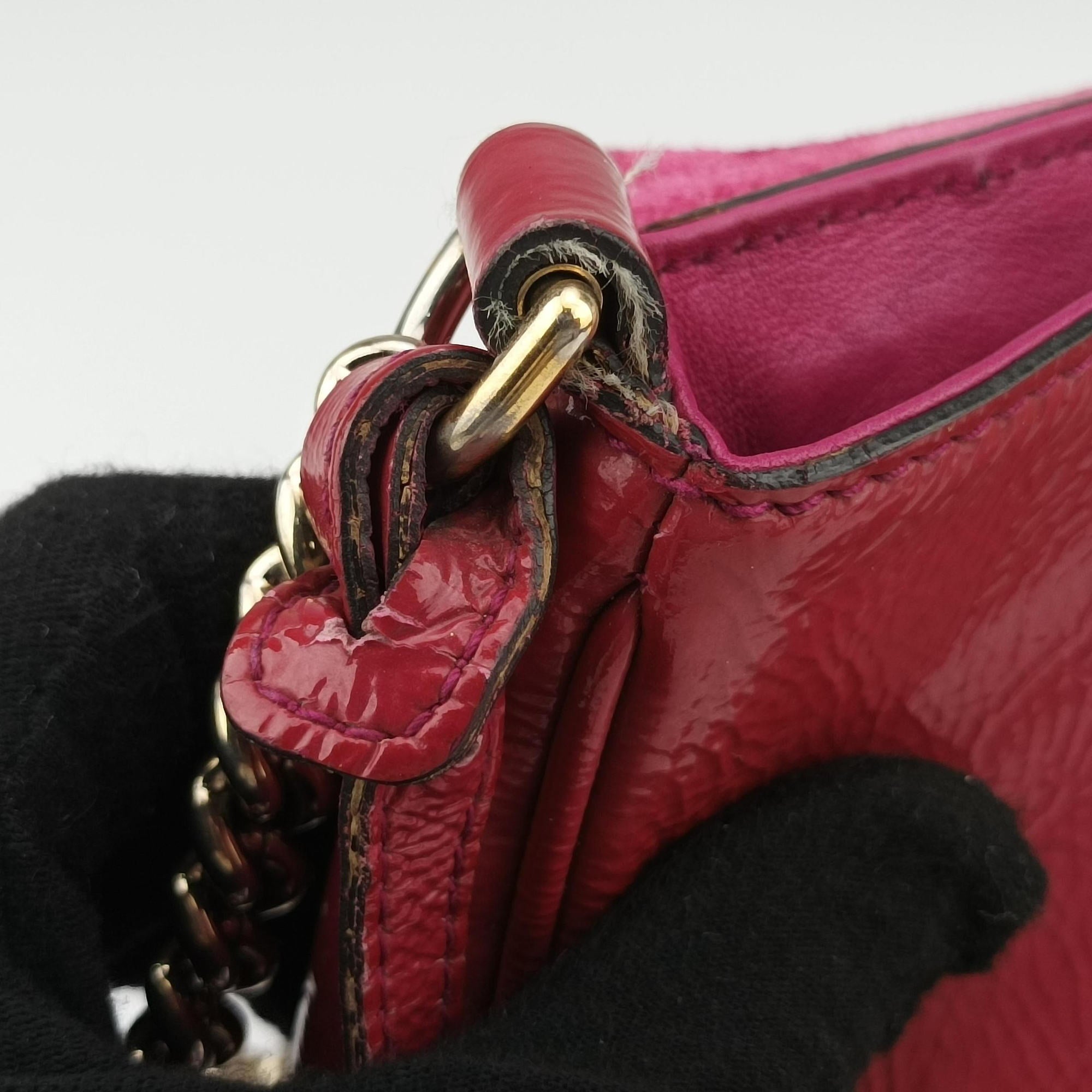 Pre-owned Gucci Soho Rose Patent Leather 336752 shoulderbag | stylenewstar