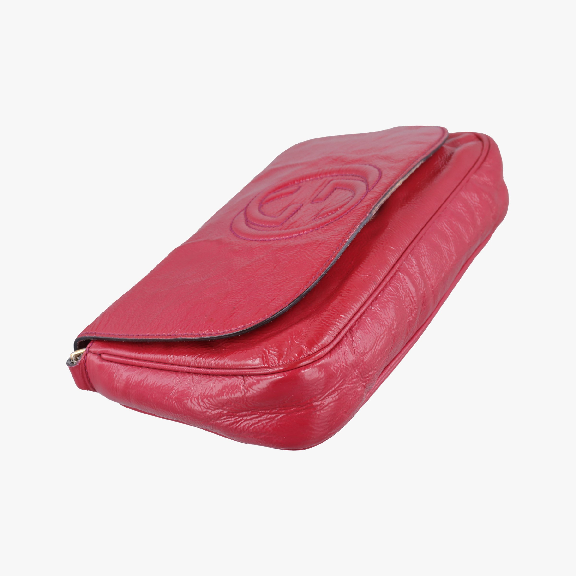 Pre-owned Gucci Soho Rose Patent Leather 336752 shoulderbag | stylenewstar