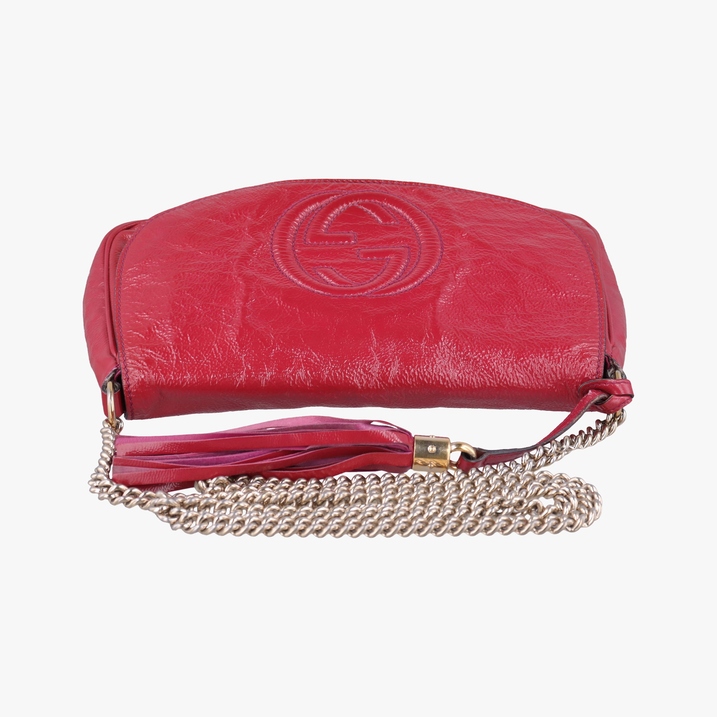 Pre-owned Gucci Soho Rose Patent Leather 336752 shoulderbag | stylenewstar