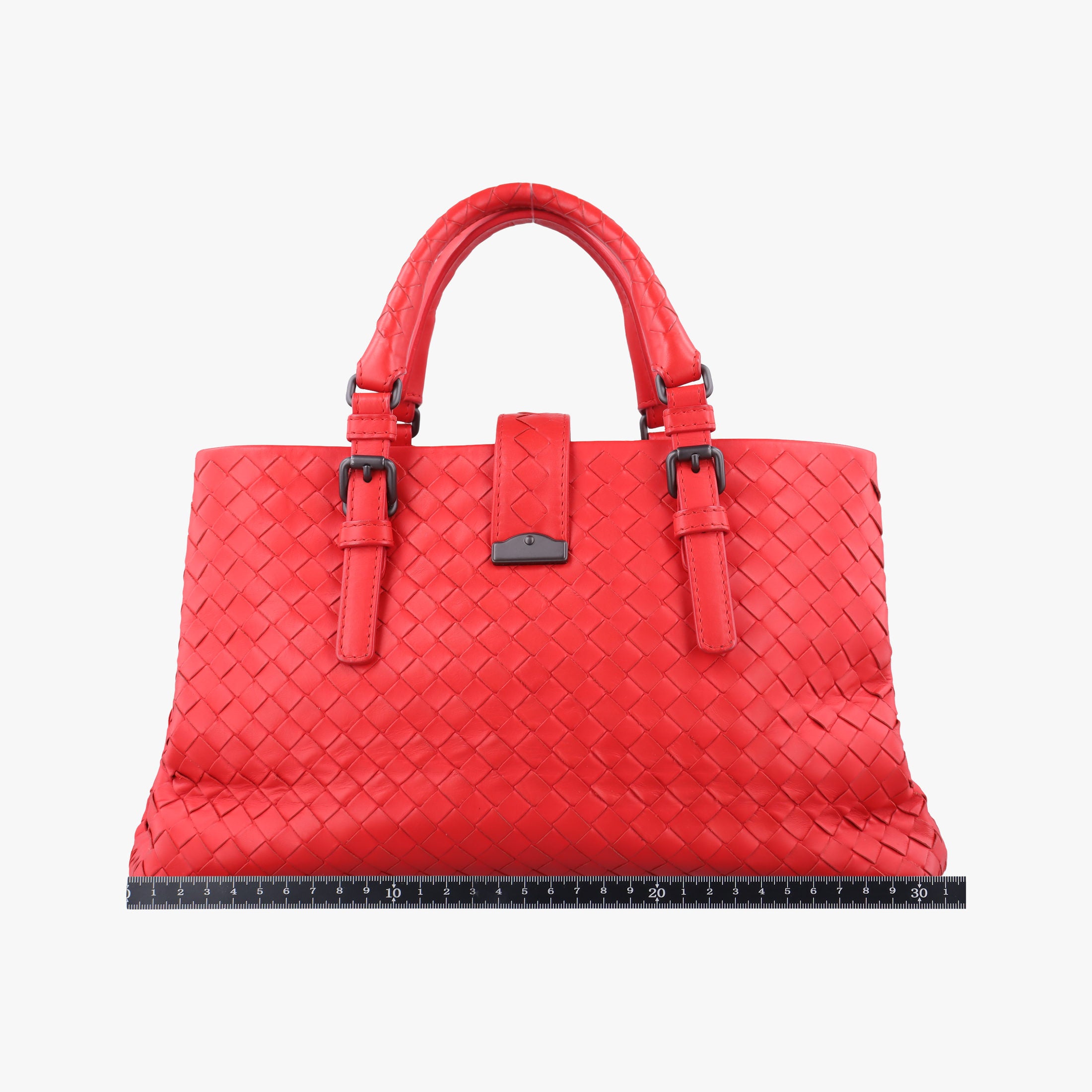 Secondhand Bottega Veneta Roma Intrecciato Red lambskin  shoulderbag | stylenewstar