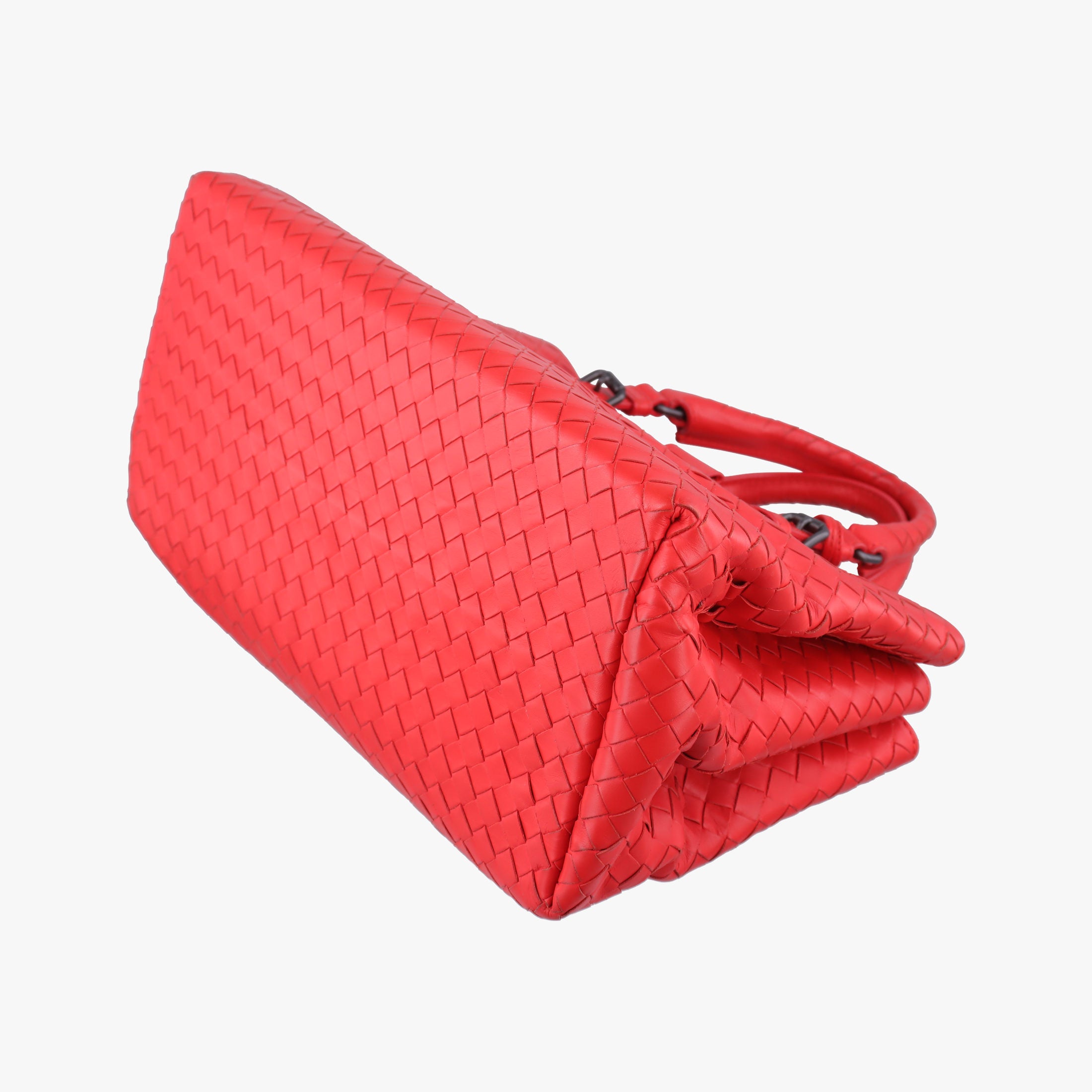 Secondhand Bottega Veneta Roma Intrecciato Red lambskin  shoulderbag | stylenewstar