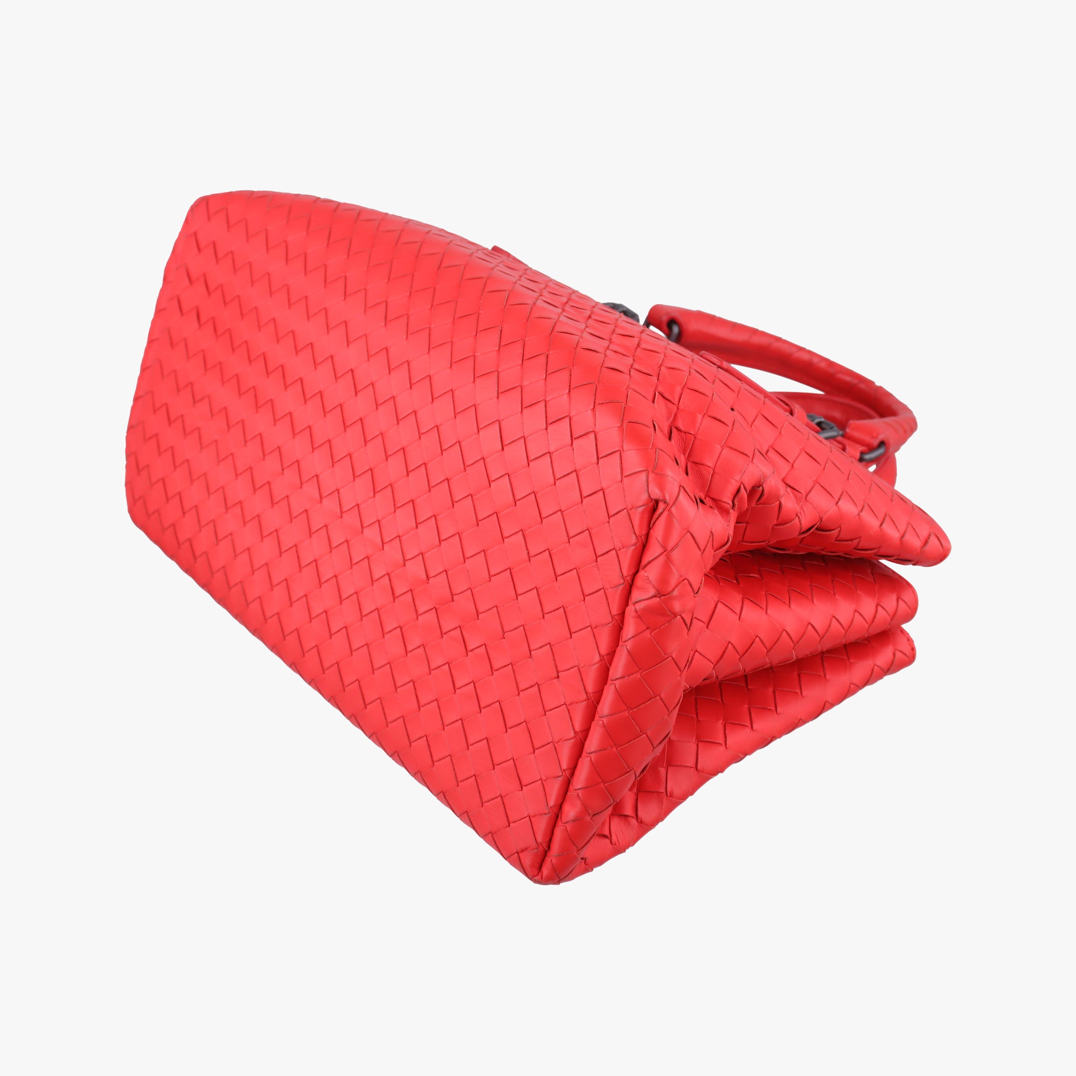 Secondhand Bottega Veneta Roma Intrecciato Red lambskin  shoulderbag | stylenewstar