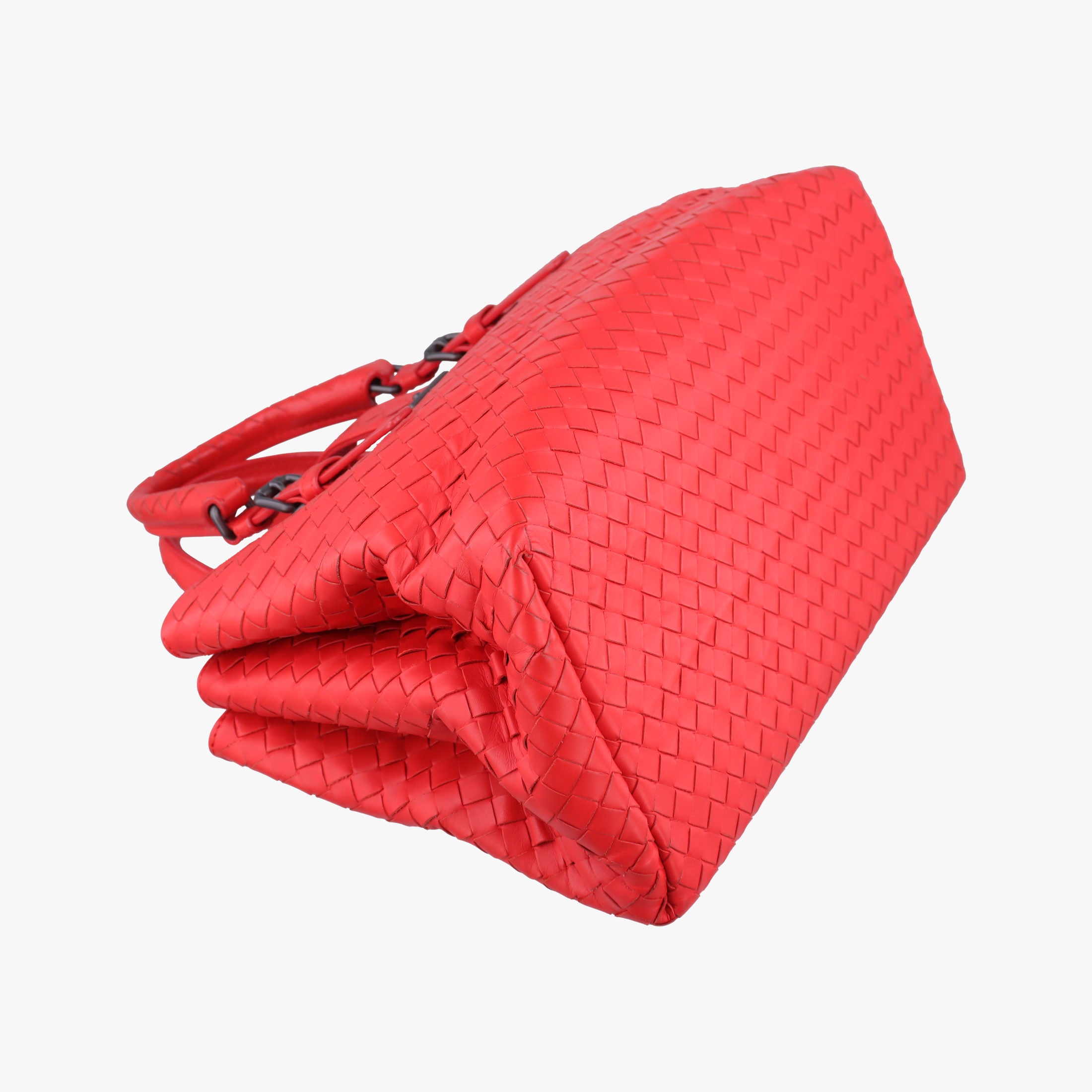 Secondhand Bottega Veneta Roma Intrecciato Red lambskin  shoulderbag | stylenewstar