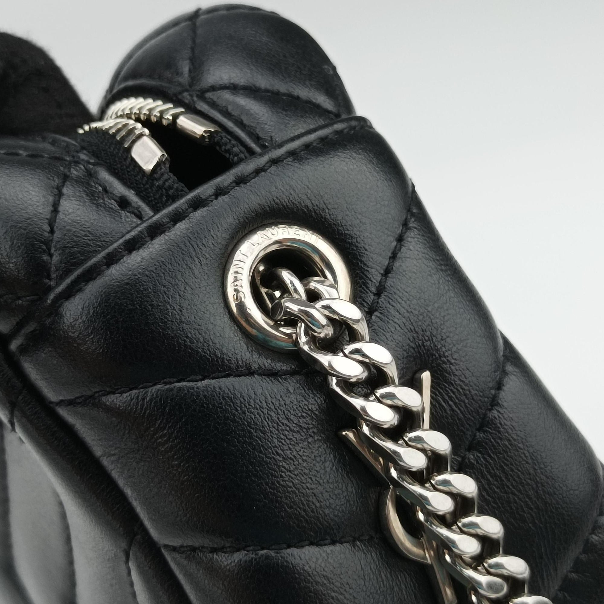 Pre-owned Yves Saint Laurent Lou Mini Bag Black Leather 457588 shoulderbag | stylenewstar