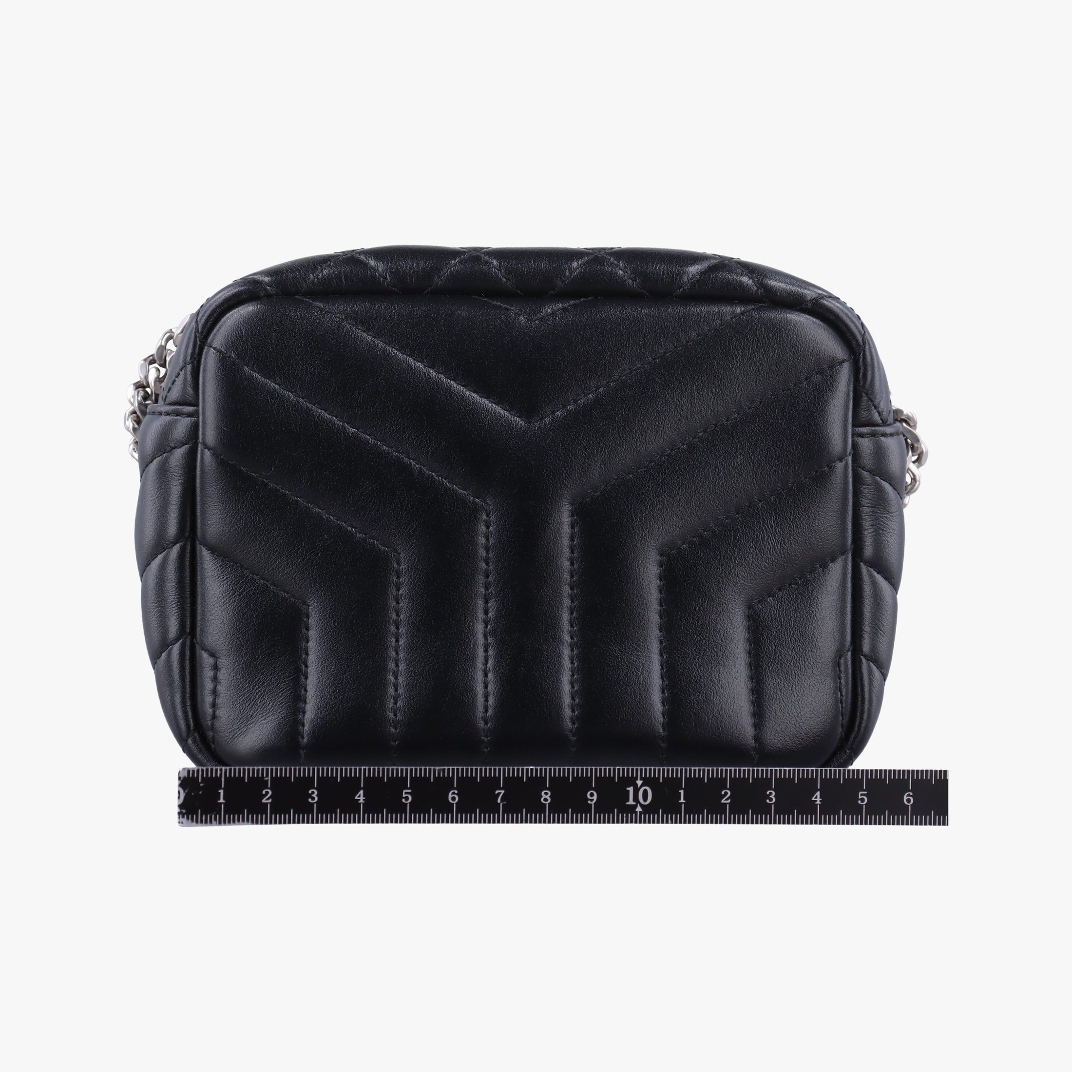 Pre-owned Yves Saint Laurent Lou Mini Bag Black Leather 457588 shoulderbag | stylenewstar