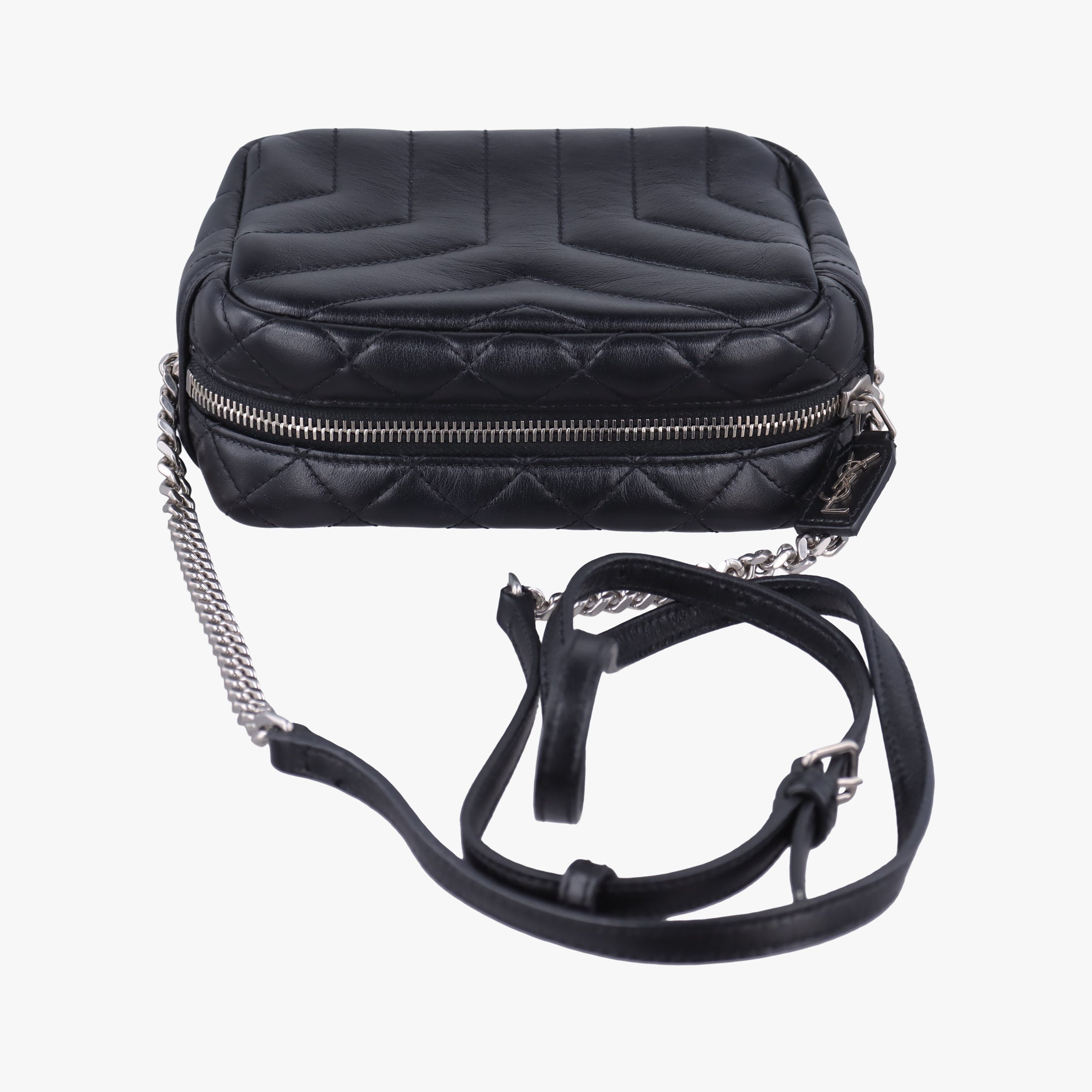Pre-owned Yves Saint Laurent Lou Mini Bag Black Leather 457588 shoulderbag | stylenewstar
